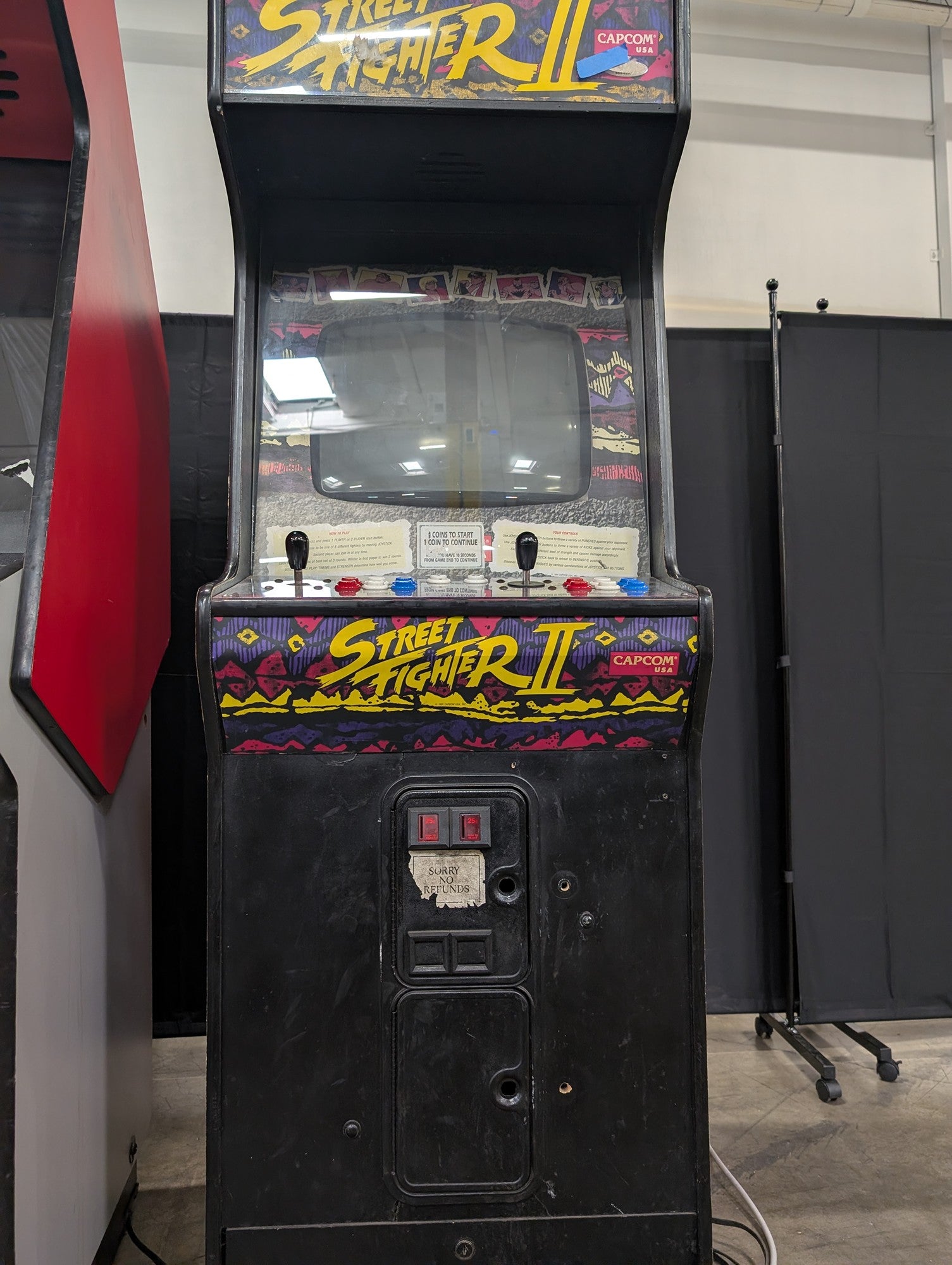 Vintage Capcom Street Fighter II Arcade Game Cabinet