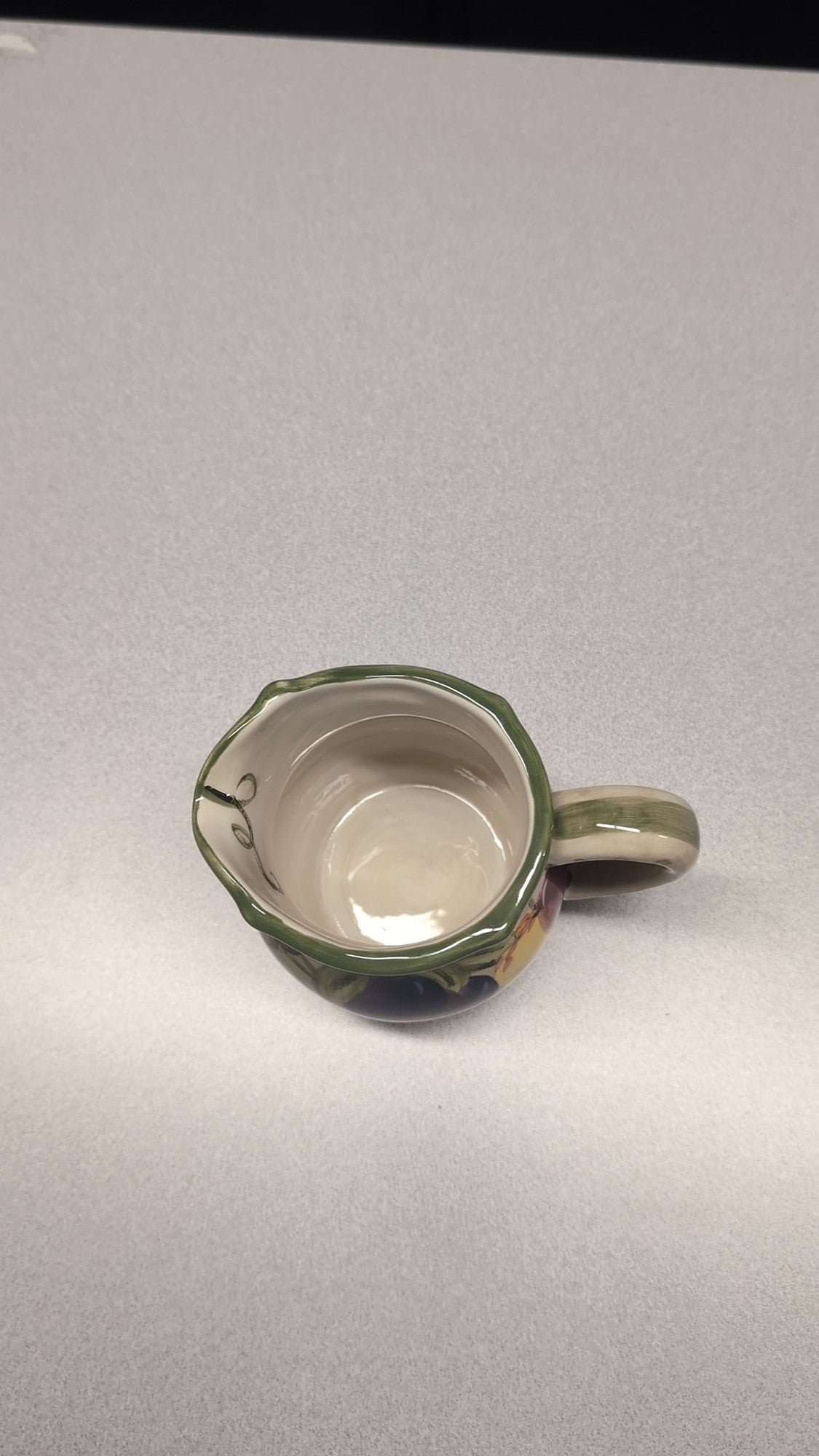TABLETOPS Gallery Francesca Hand Painted Fruit Motif Ceramic Creamer Pitcher