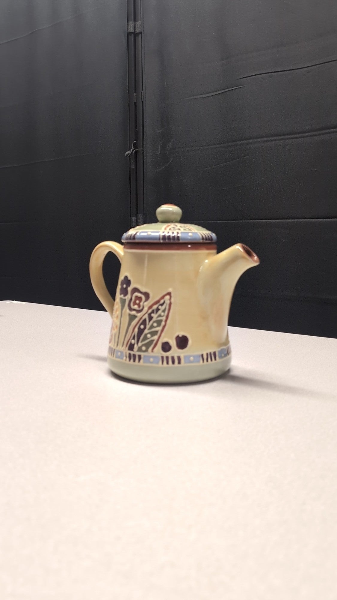 BUCKS COUNTY Autumn Harvest Decorative Stoneware Teapot