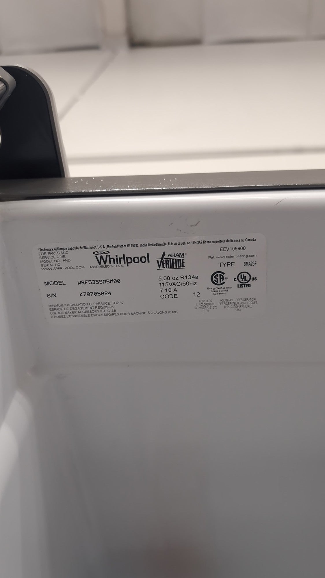 Broken shelves Whirlpool Stainless Steel French Door Refrigerator with Bottom Freezer