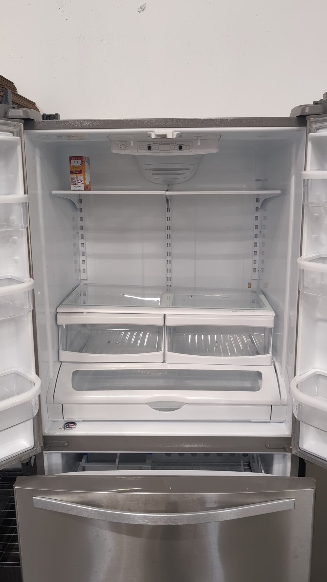 Broken shelves Whirlpool Stainless Steel French Door Refrigerator with Bottom Freezer