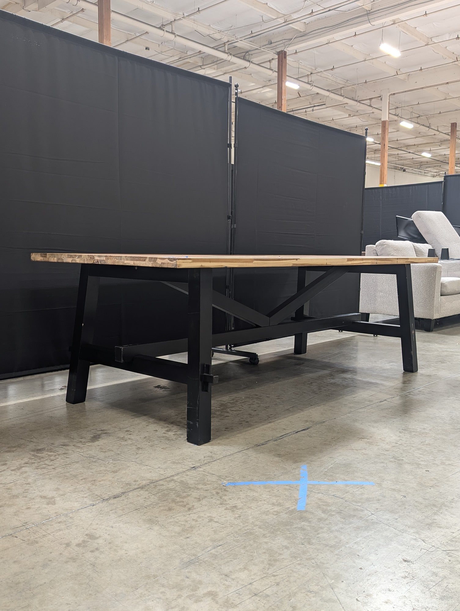 IKEA SKOGSTA Dining Table - Aracia Top with Sturdy Base - 92.5" Wide