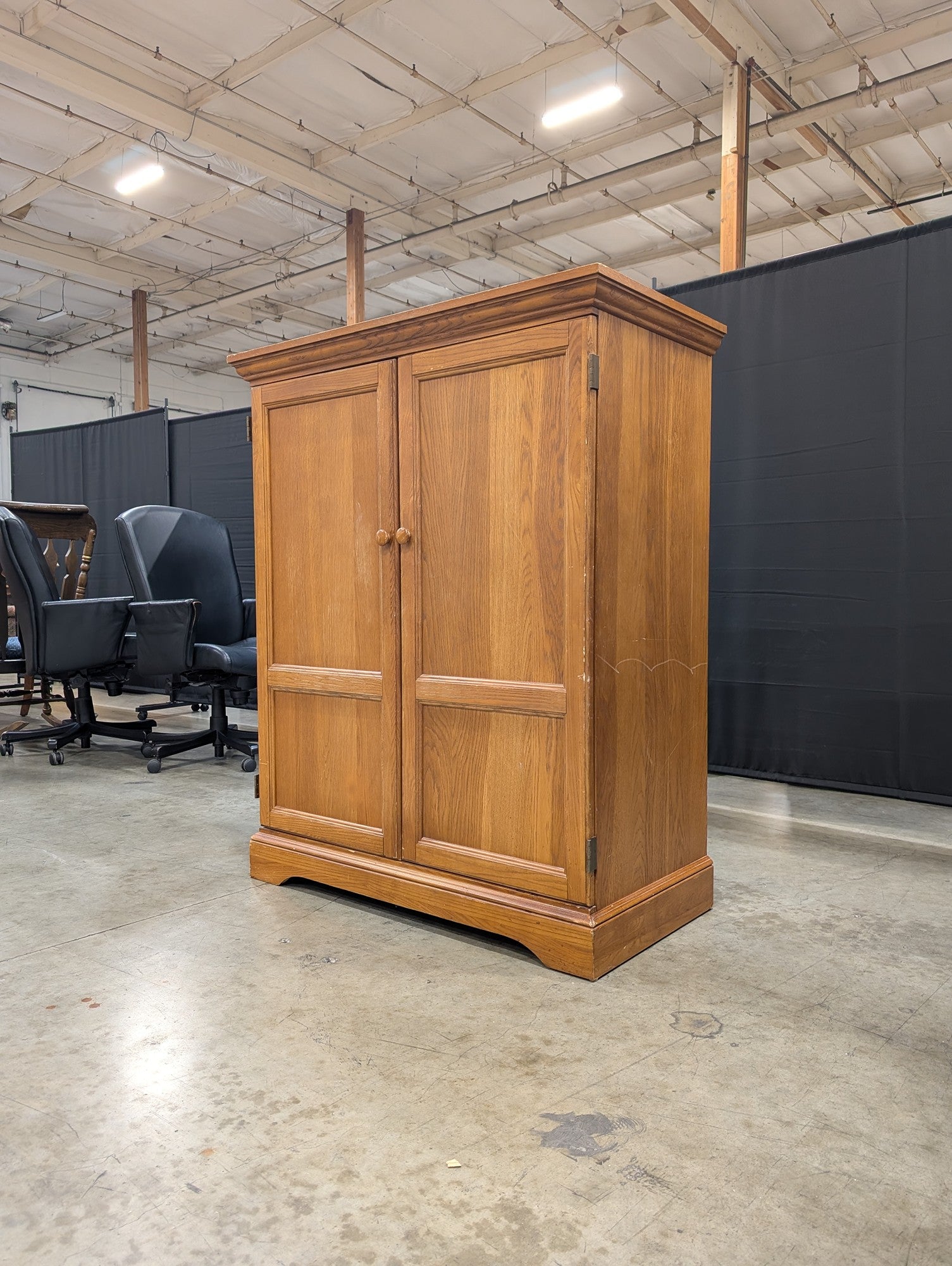 Bassett Classic Wood Armoire Media Storage Cabinet