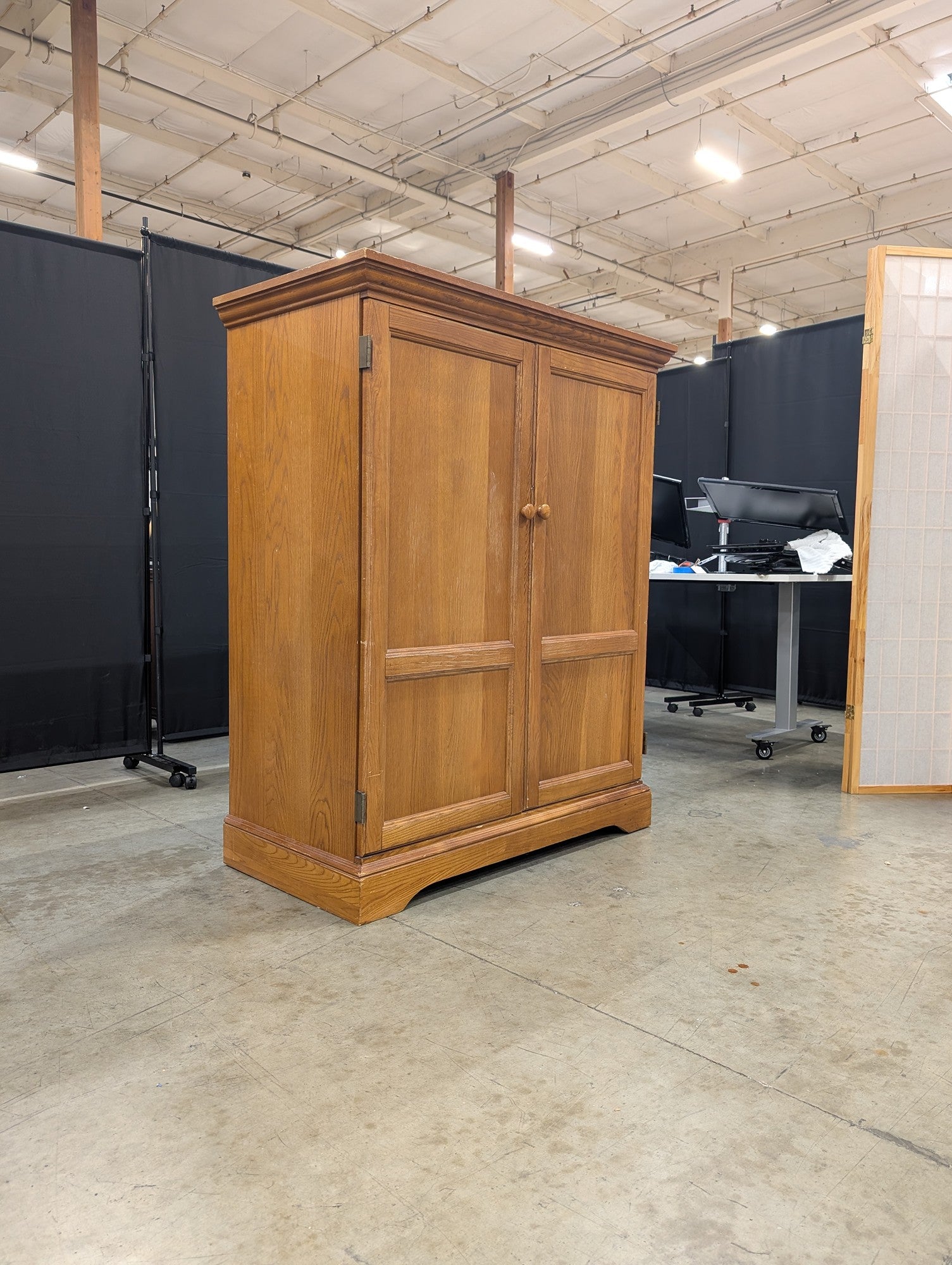 Bassett Classic Wood Armoire Media Storage Cabinet