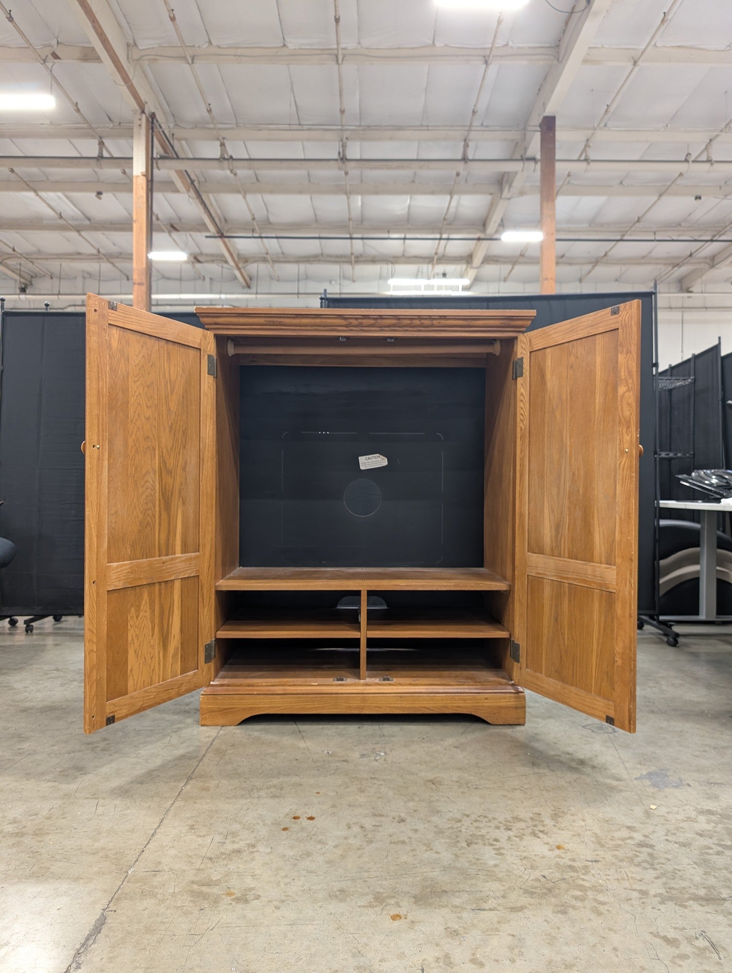 Bassett Classic Wood Armoire Media Storage Cabinet