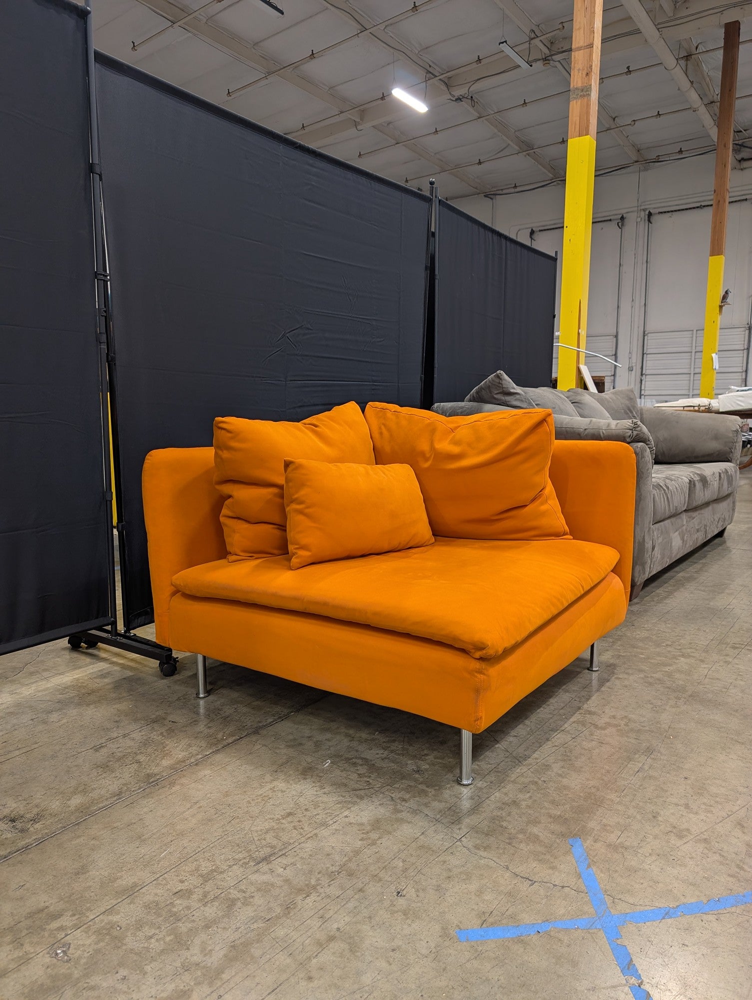 IKEA SÖDERHAMN Vibrant Orange Modular Chaise Lounge