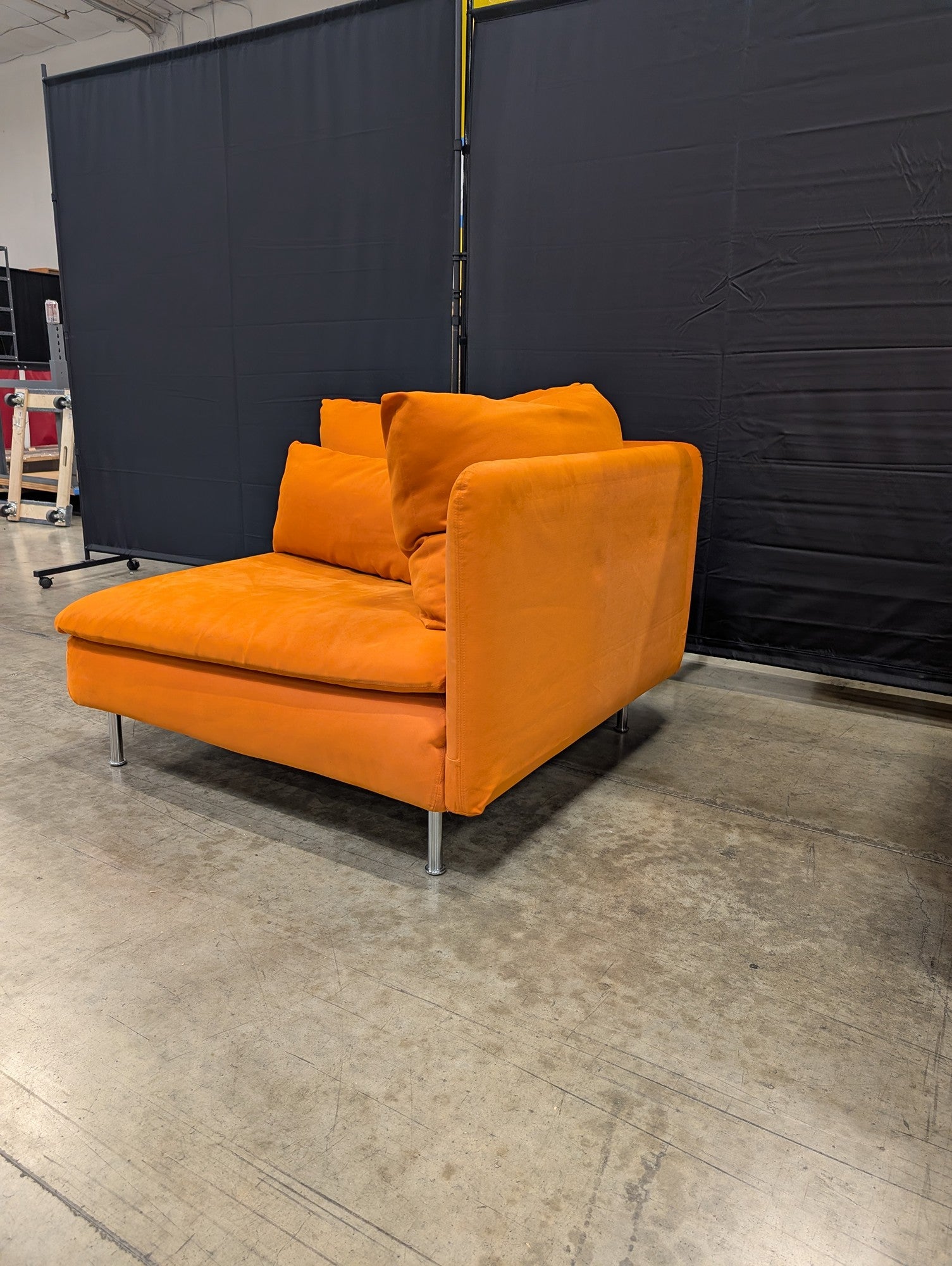IKEA SÖDERHAMN Vibrant Orange Modular Chaise Lounge