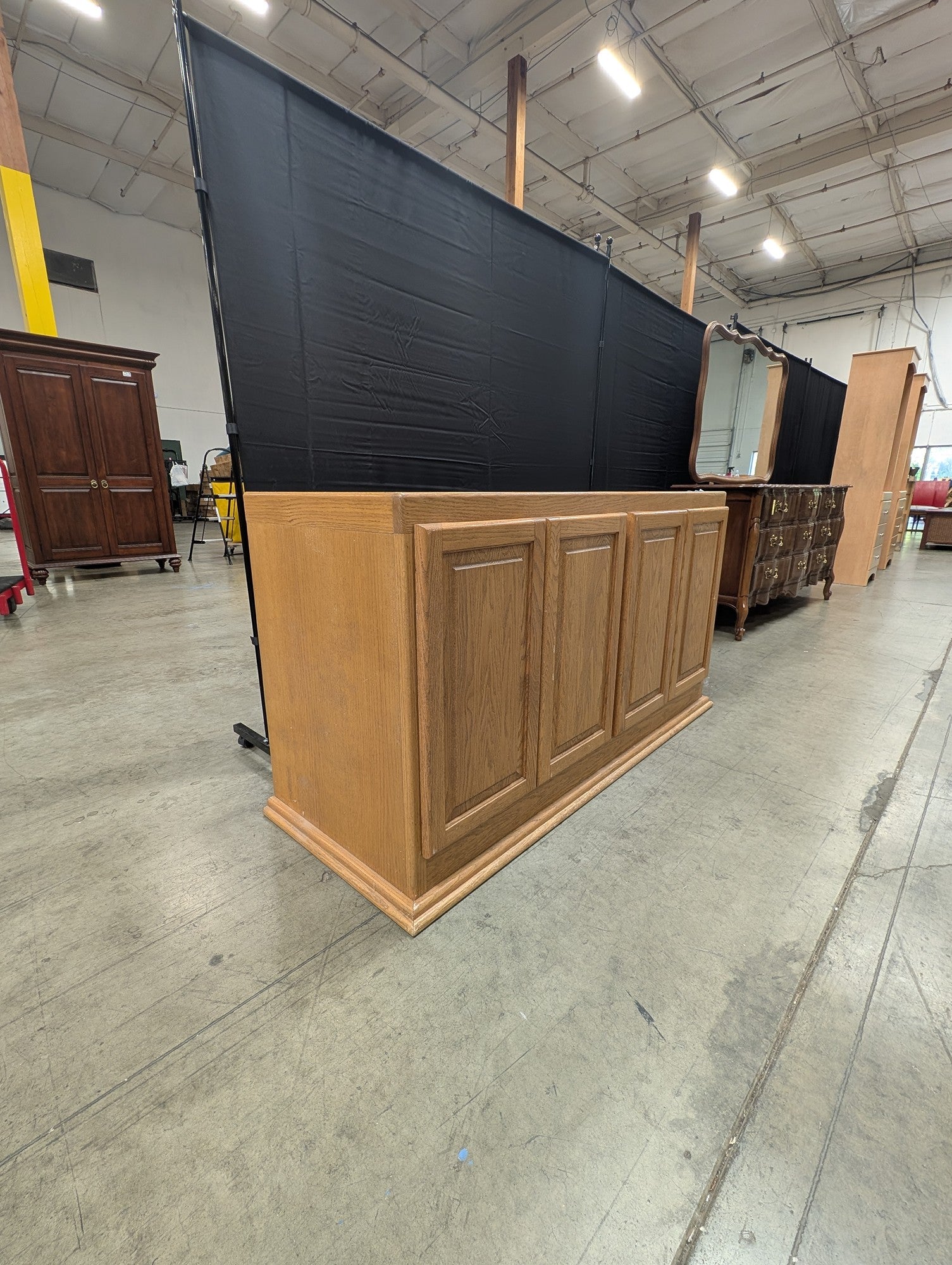 Four-Door Wood Storage Cabinet