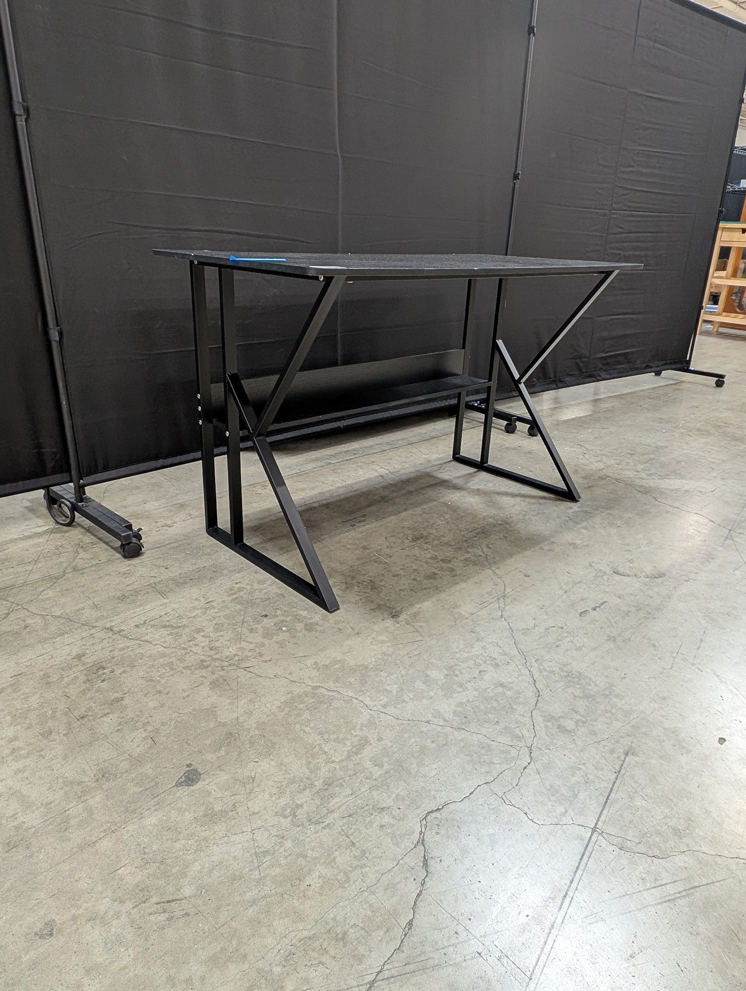 Modern Industrial Style Black Desk with Metal Frame