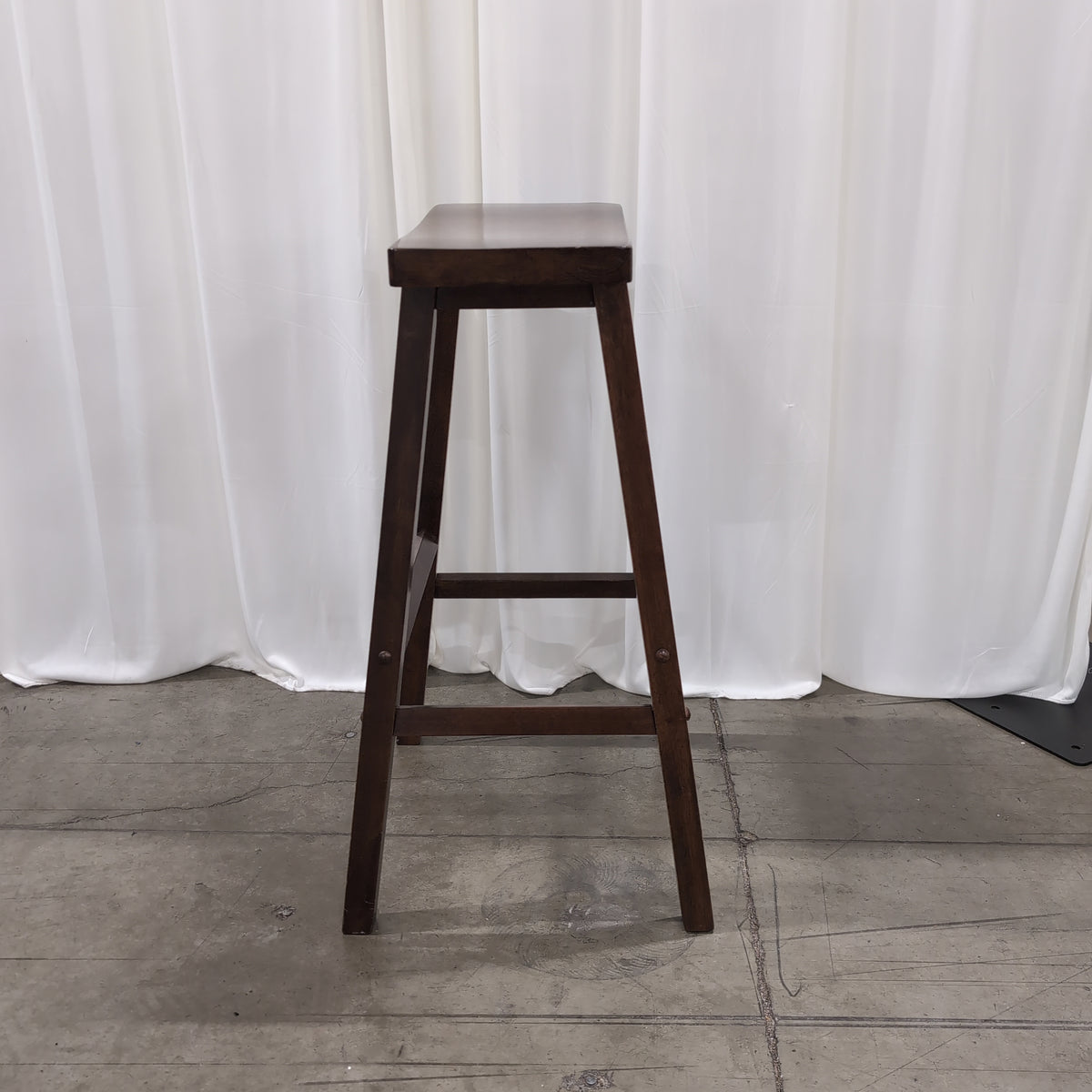 Dark Wood Saddle Seat Bar stool