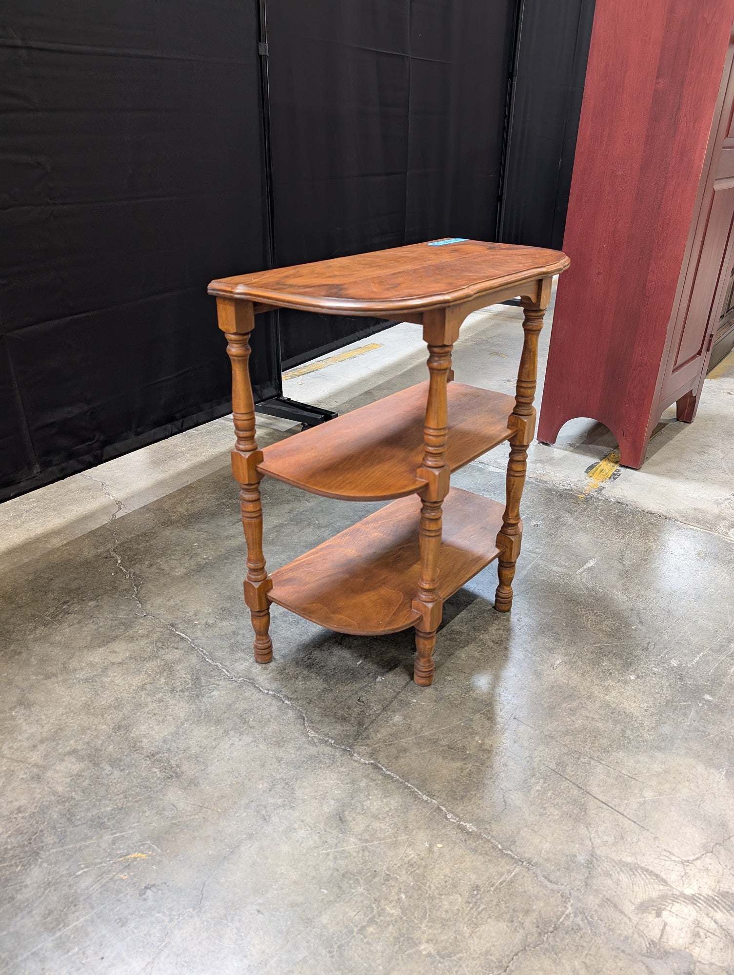 Traditional Wood Tiered Console Table