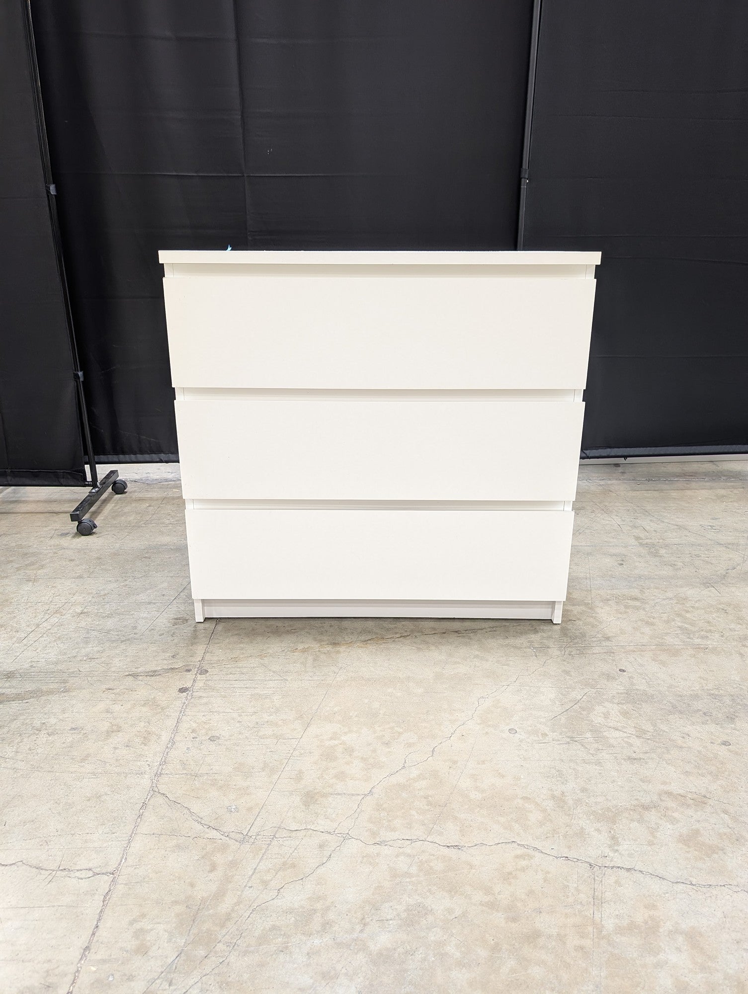 Modern White Three-Drawer Storage Chest