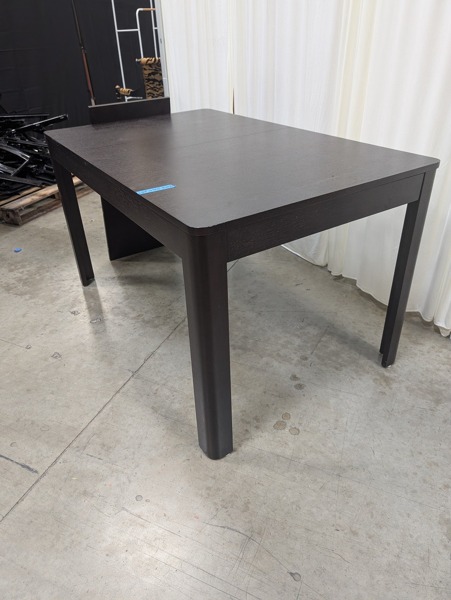 Modern Dark Wood Extendable Dining Table