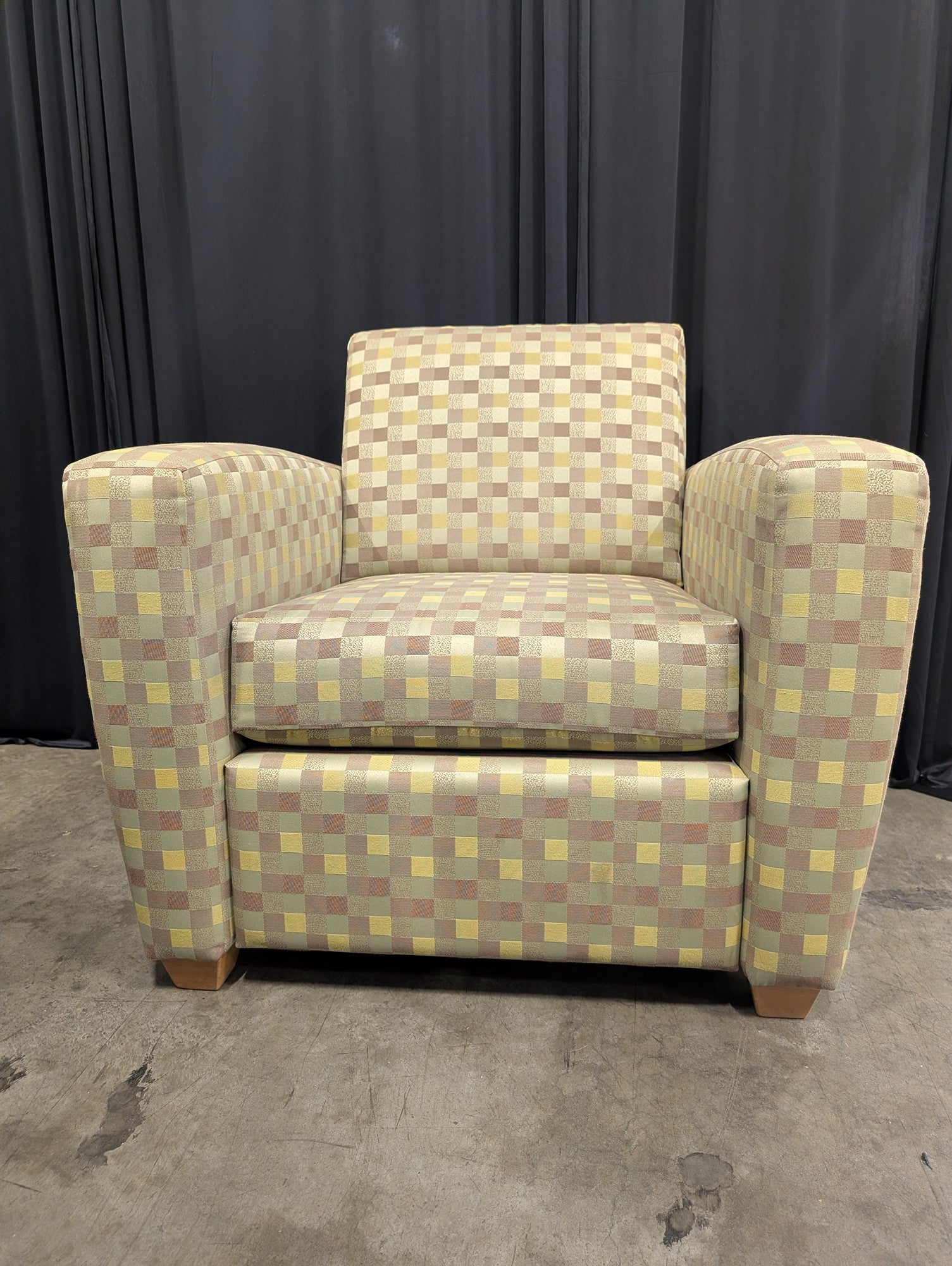 Checkered Poppy Armchair