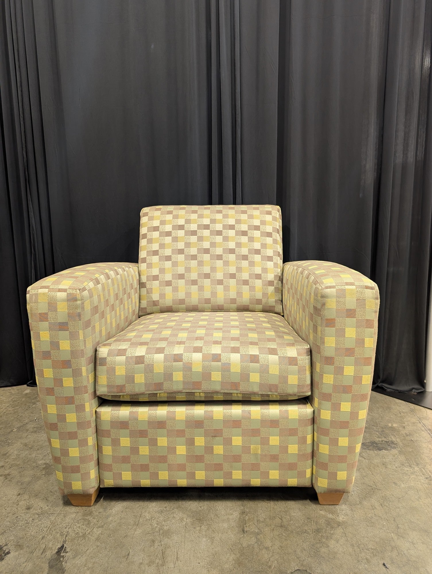 Checkered Poppy Armchair