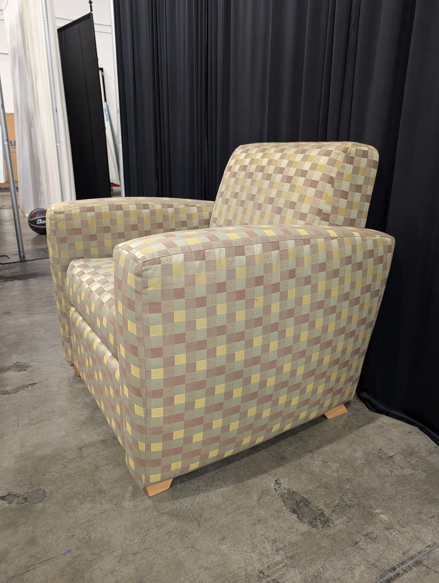 Checkered Poppy Armchair
