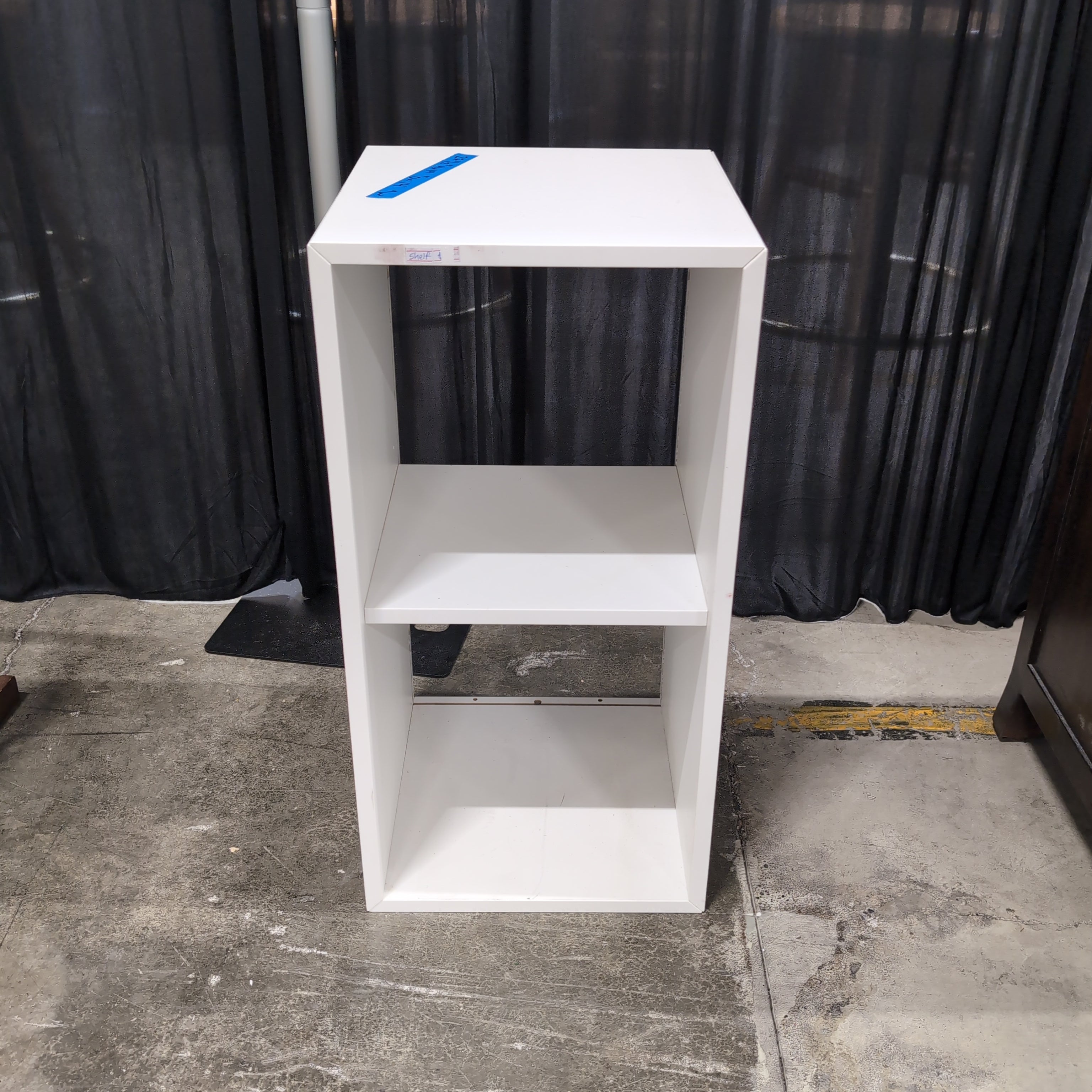 White Two-Shelf Open Bookcase