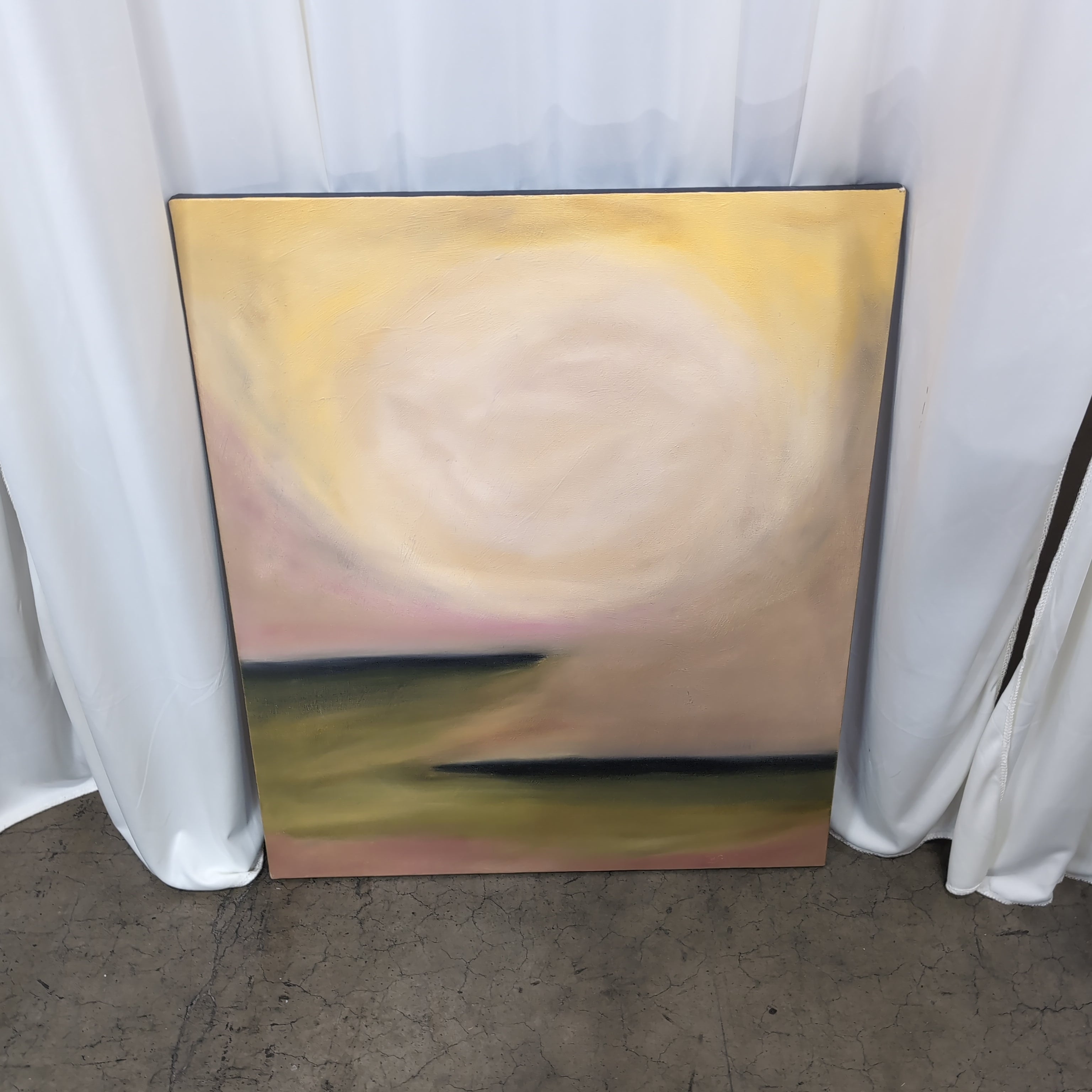 Contemporary Abstract Painting with Soft Hues