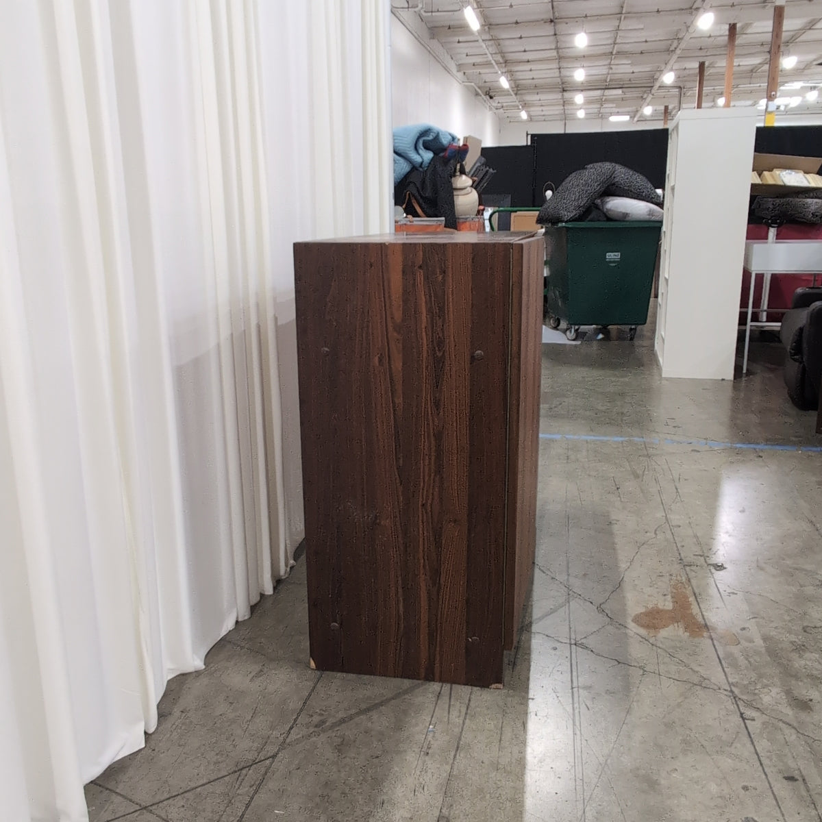 Rich Wood Grain Two-Door Buffet with Key Lock