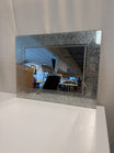 Textured Silver Frame Rectangular Wall Mirror