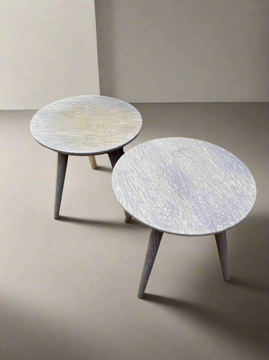Aluminum Wood Grain Outdoor Side Table