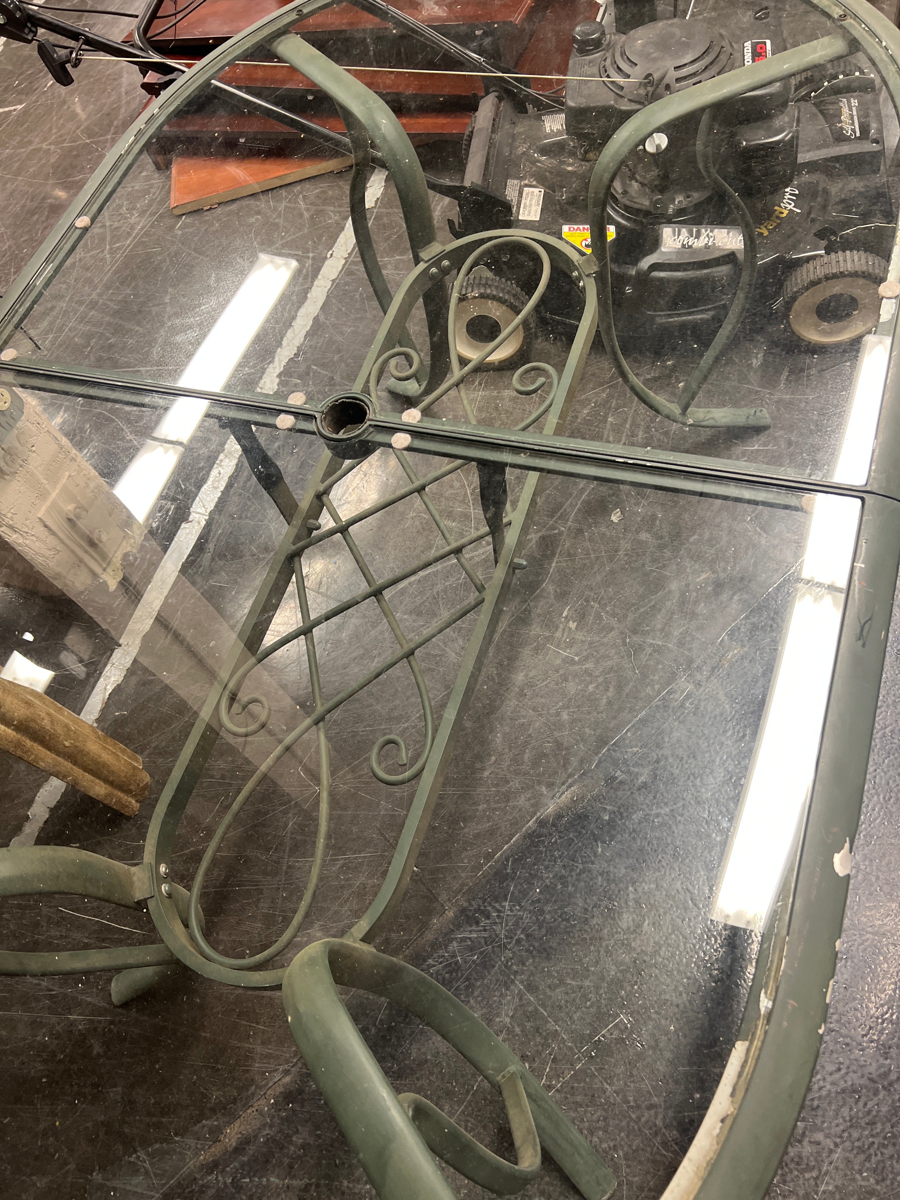 Outdoor Glass Dining table