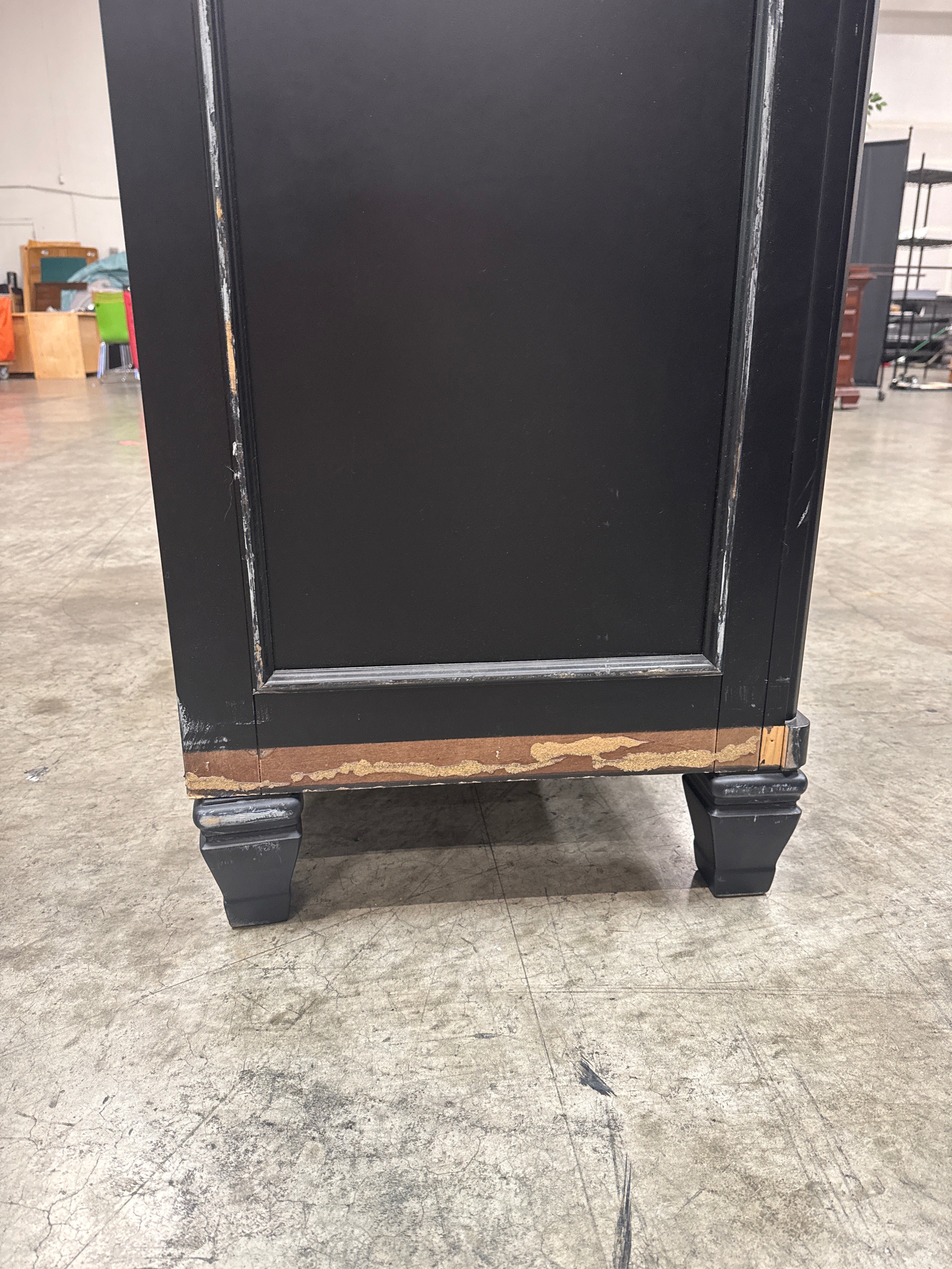 Ashley Furniture Black Wood Armoire with Six Drawers