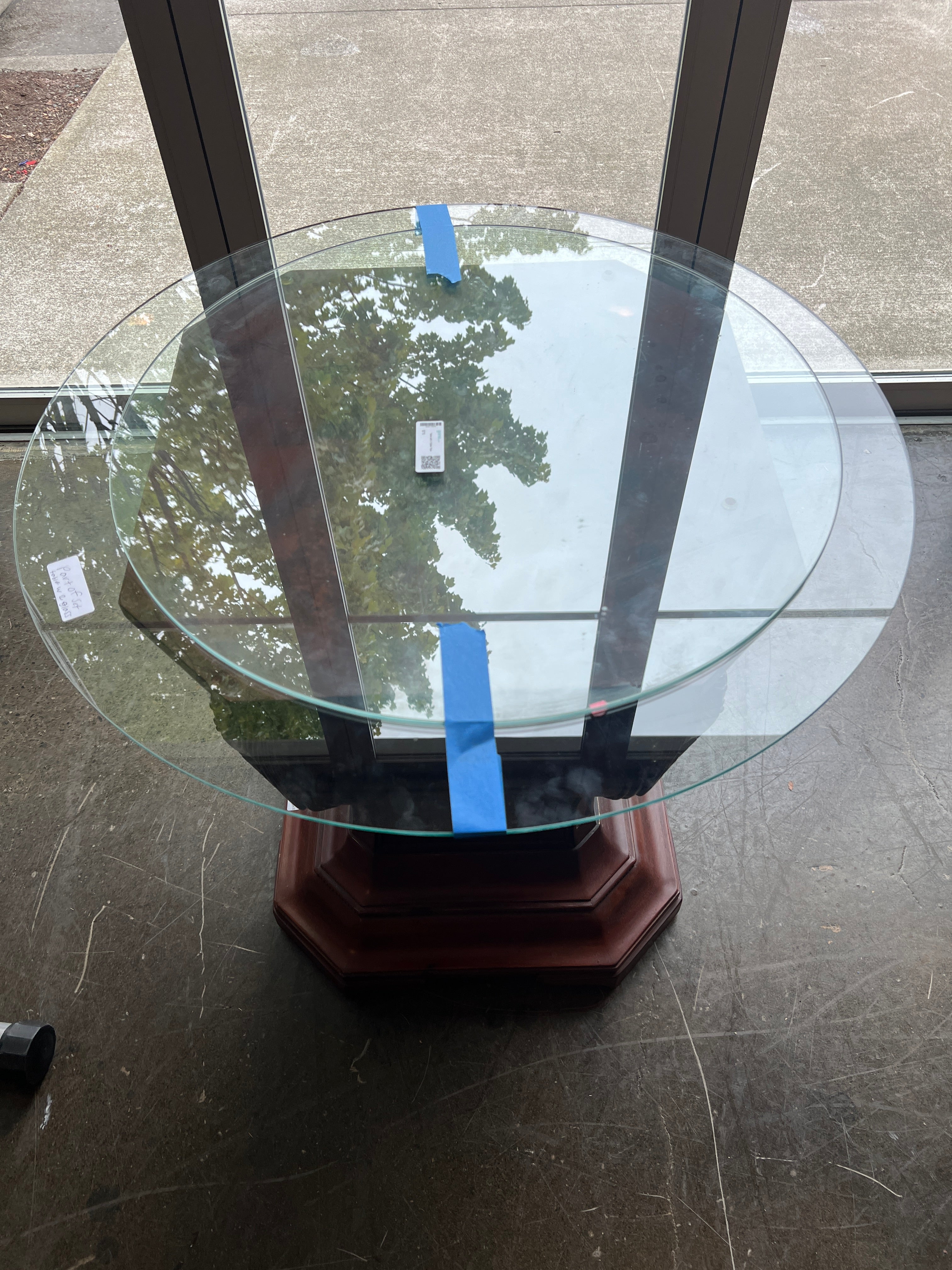 Table with 2 Glass Tops