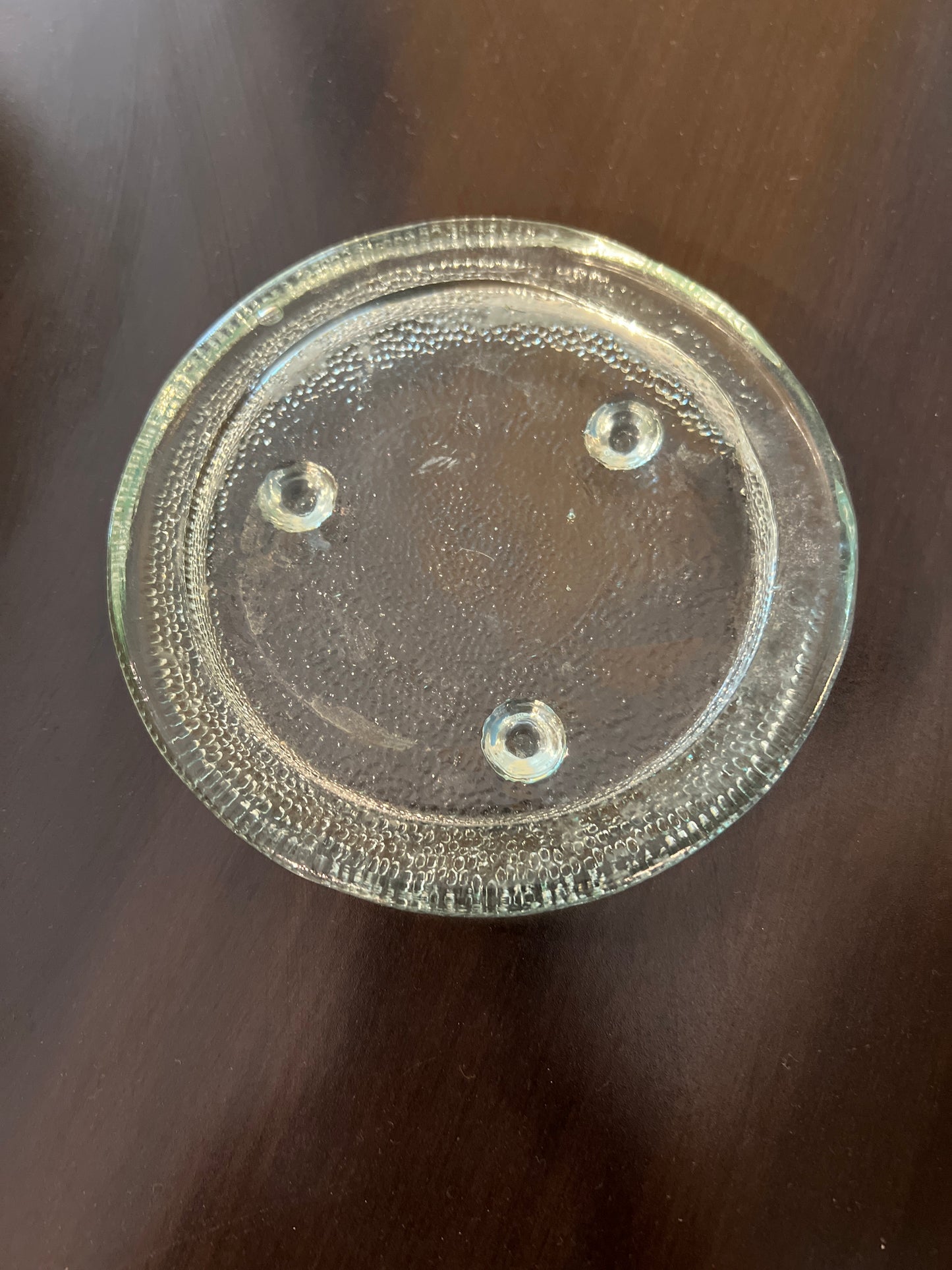 Textured Glass Wine Bottle Coaster with Feet
