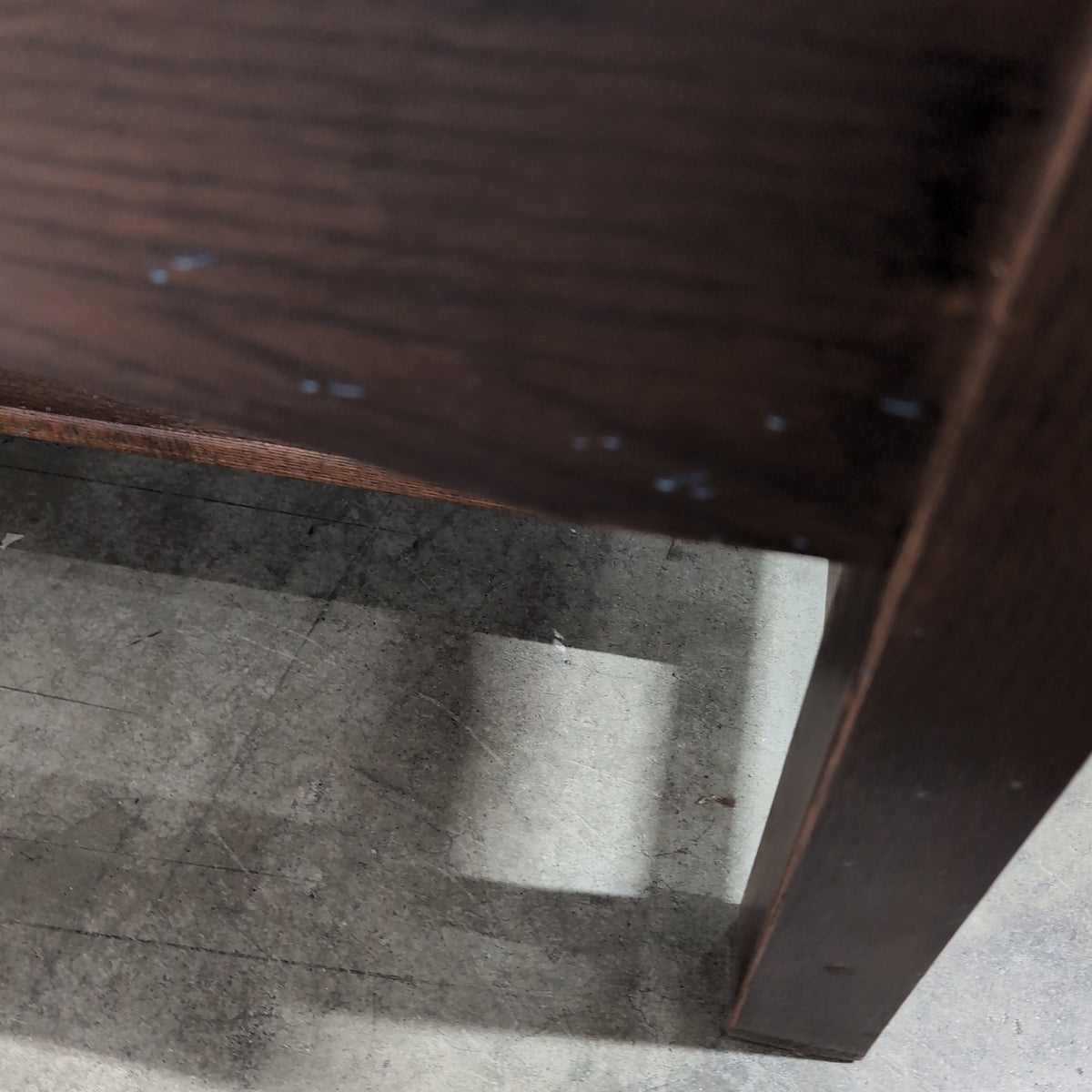 Dark Wood Rectangular Coffee Table with Tile Top