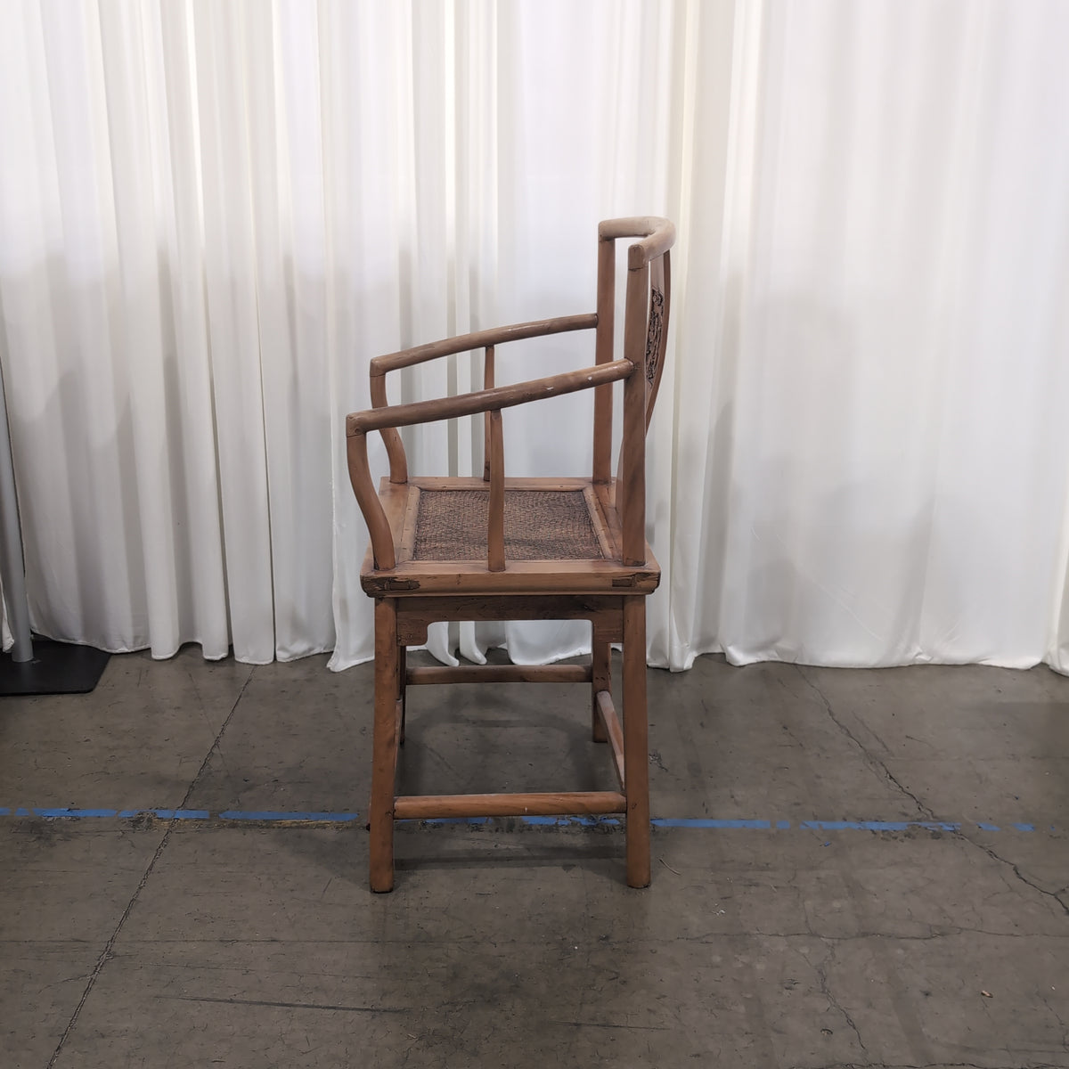 Light Wood Square End & Two Chairs Table with Lattice Base