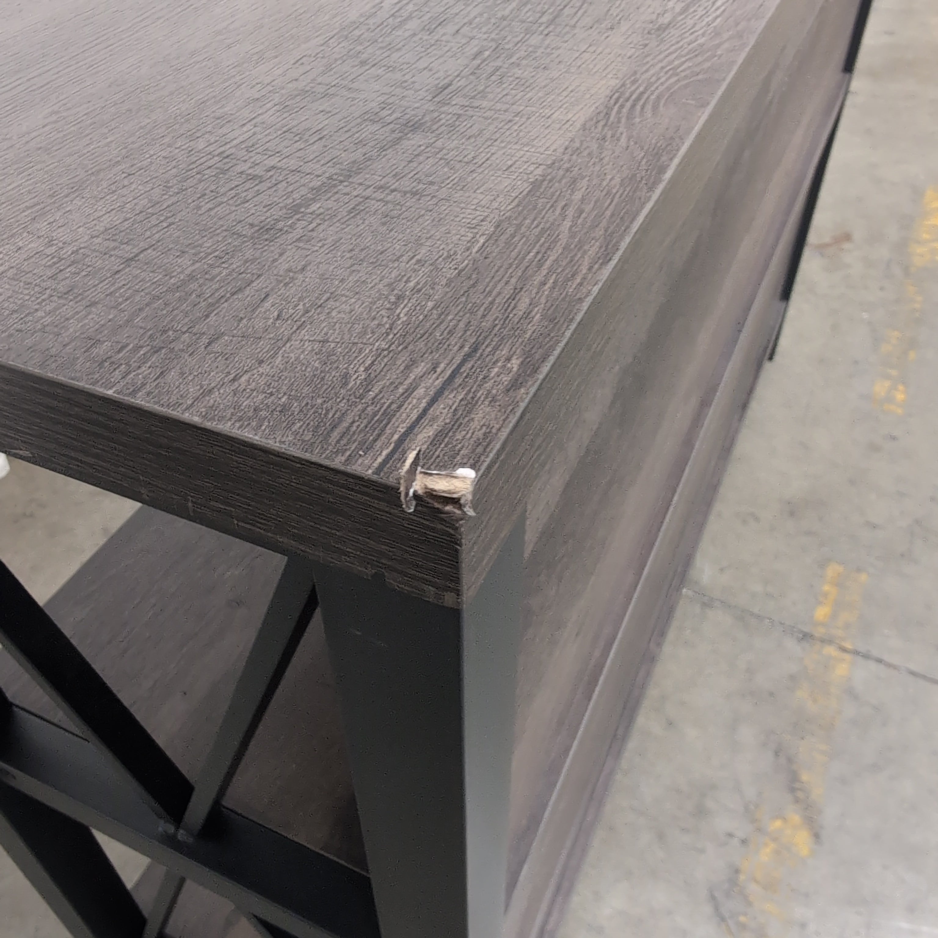 Industrial Dark Espresso Wood TV Stand
