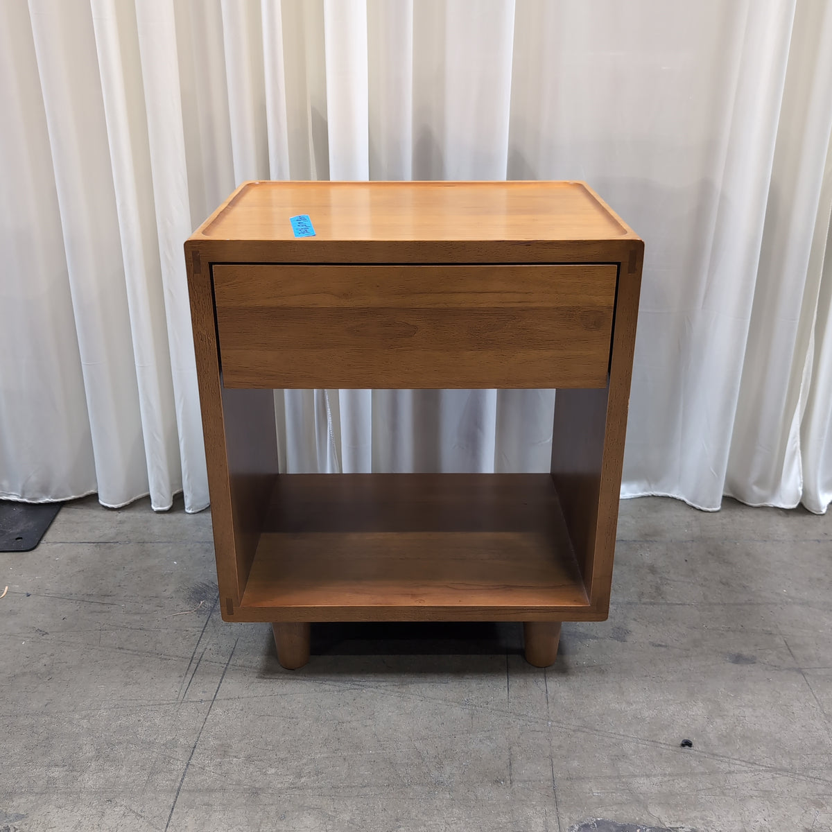 PRIMARK Honey Tone Wood Nightstand with Tray Top