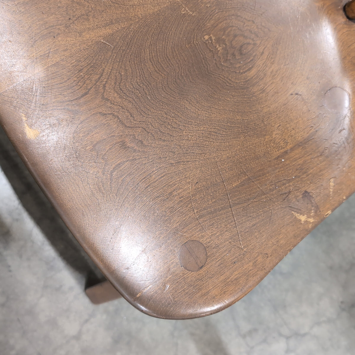 Cushman Colonial Brown Stained Wood Spindle Back Chair