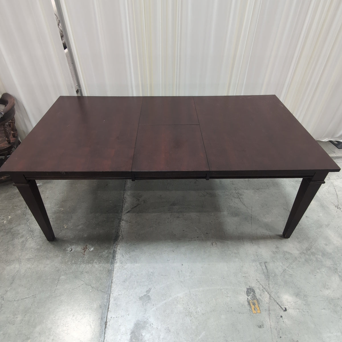 Simple Dark Brown Rectangular Desk in Composite Wood