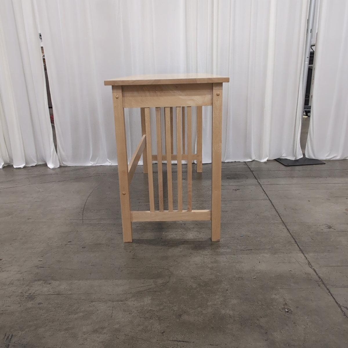 Blonde Wood Mission Style Desk with Keyboard Tray