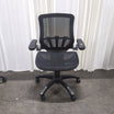 Black Mesh Rolling Office Chair with Adjustable Arms