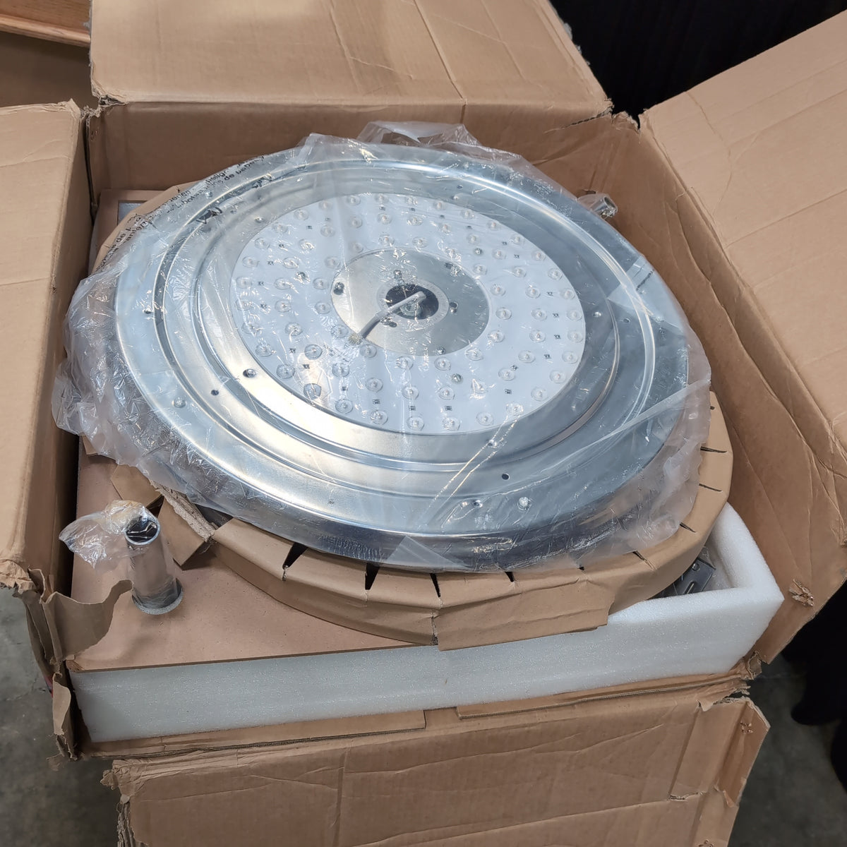 Round Brushed Metal LED Flush Mount Ceiling Light