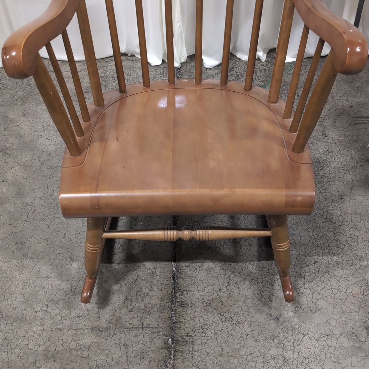 Authentic Furniture Products Traditional Spindle Back Rocking Chair in Brown Wood