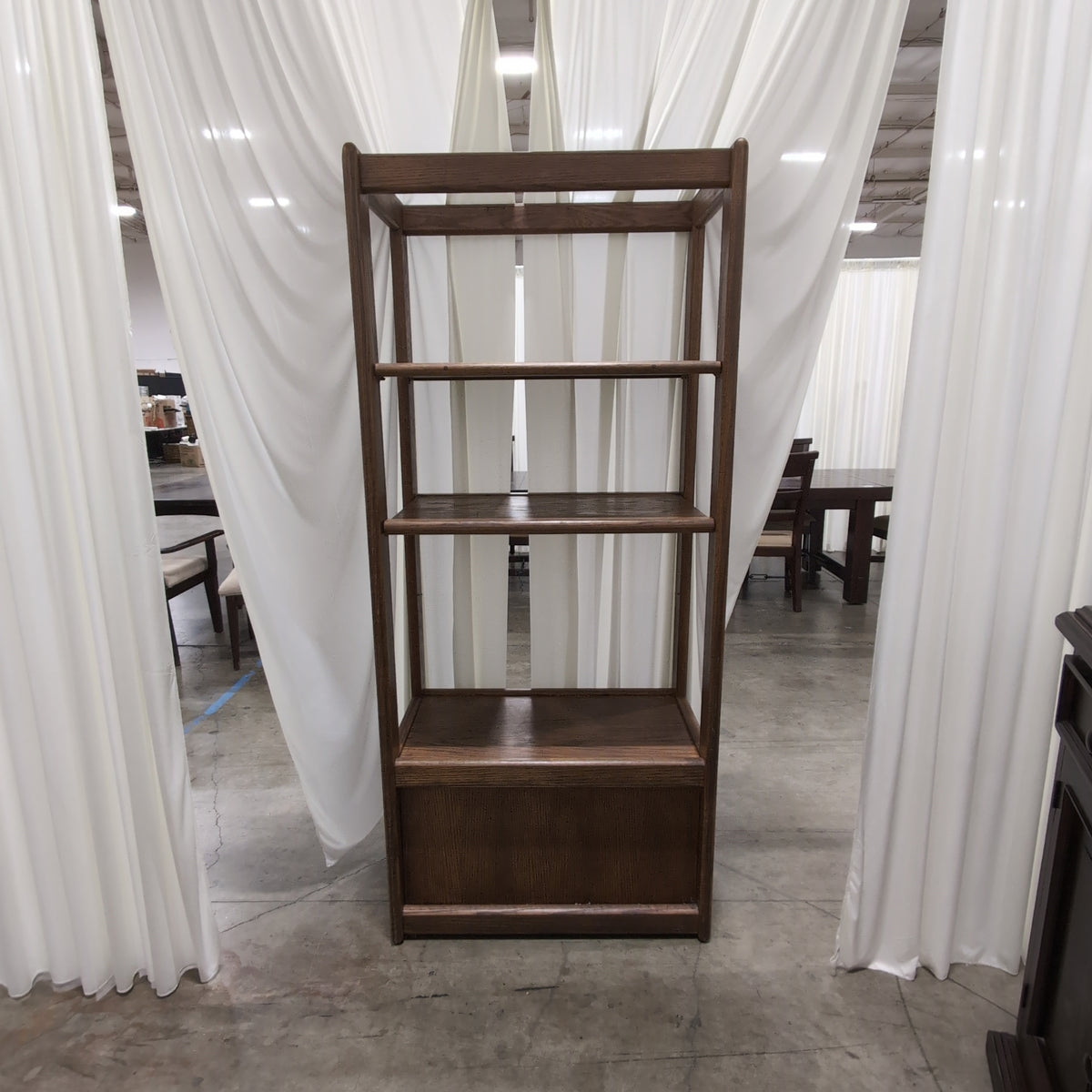 Medium Brown Ladder Style Bookcase in Wood