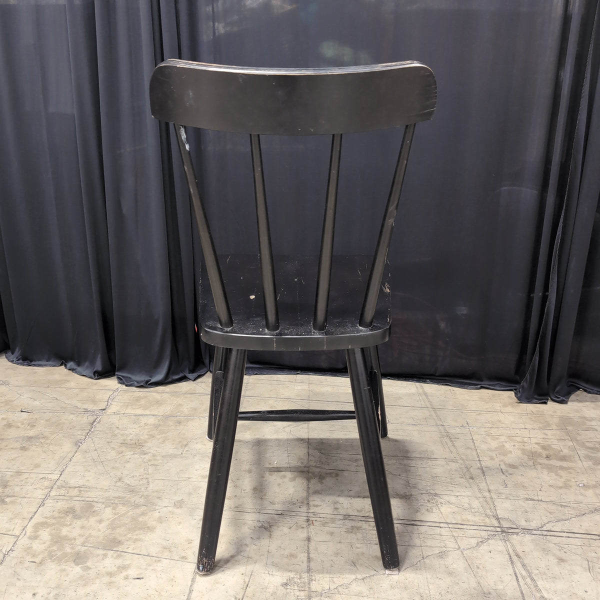 Classic Black Wood Spindle Back Chair