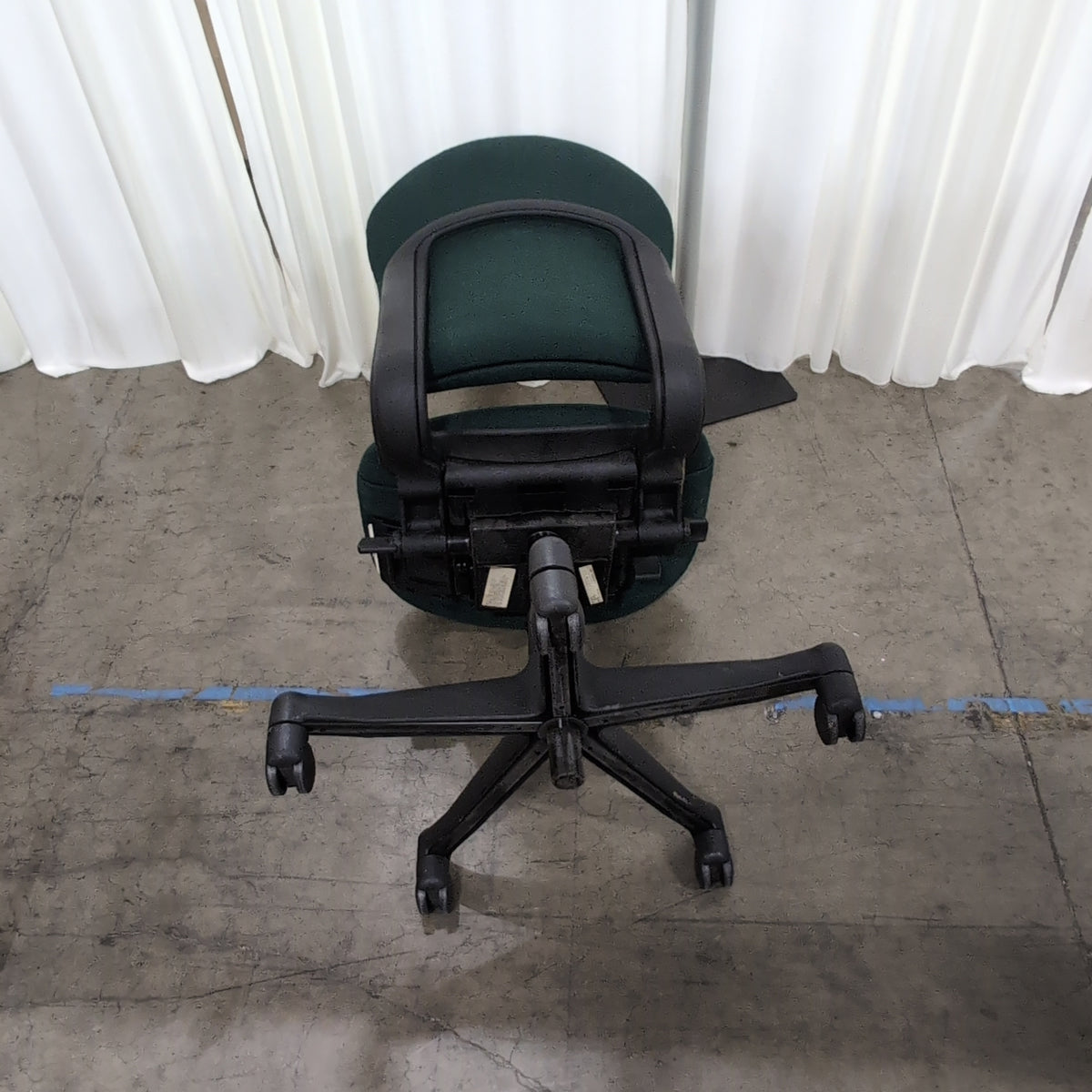 Dark Teal Fabric Swivel Office Chair
