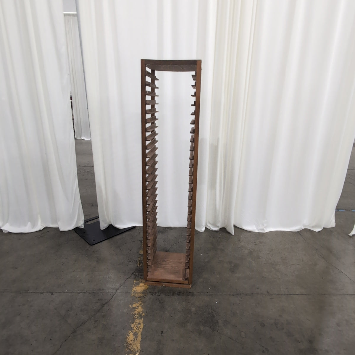 Tall Brown Wood CD Rack