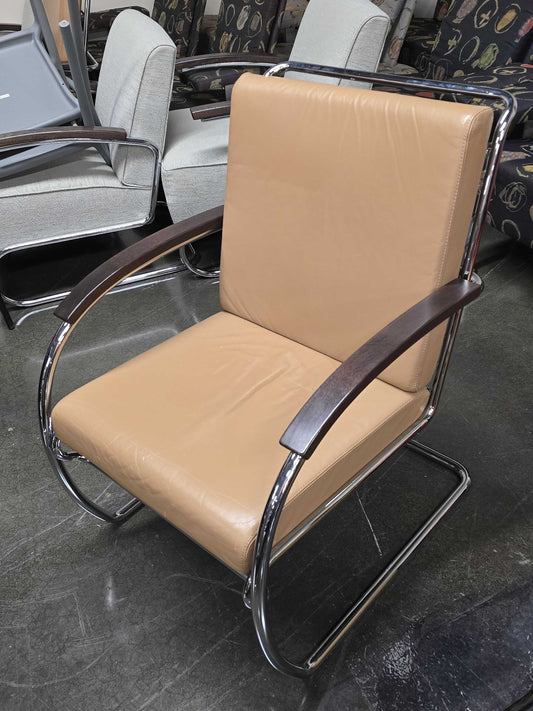 Brown Vinyl Lounge Chair
