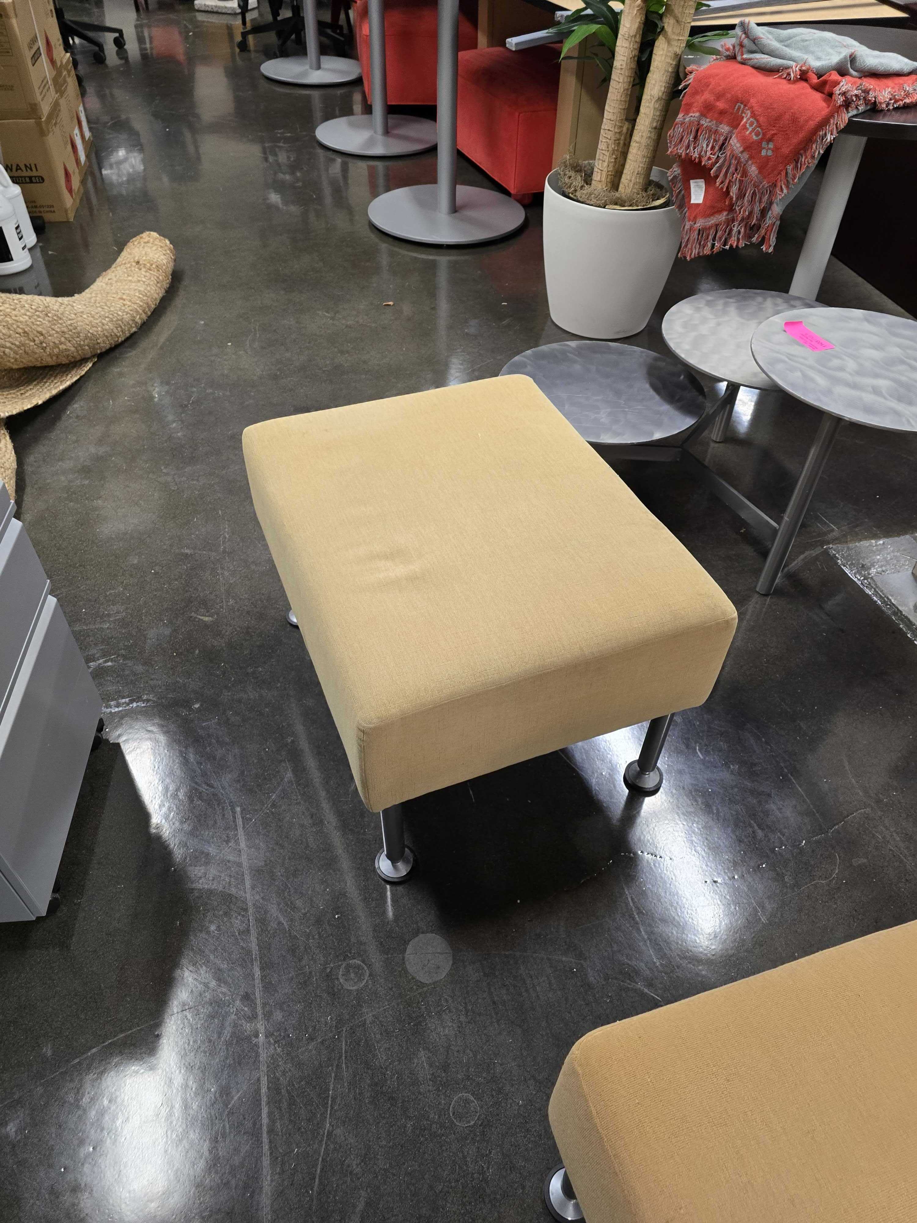 Medium-Sized Yellow Footstool
