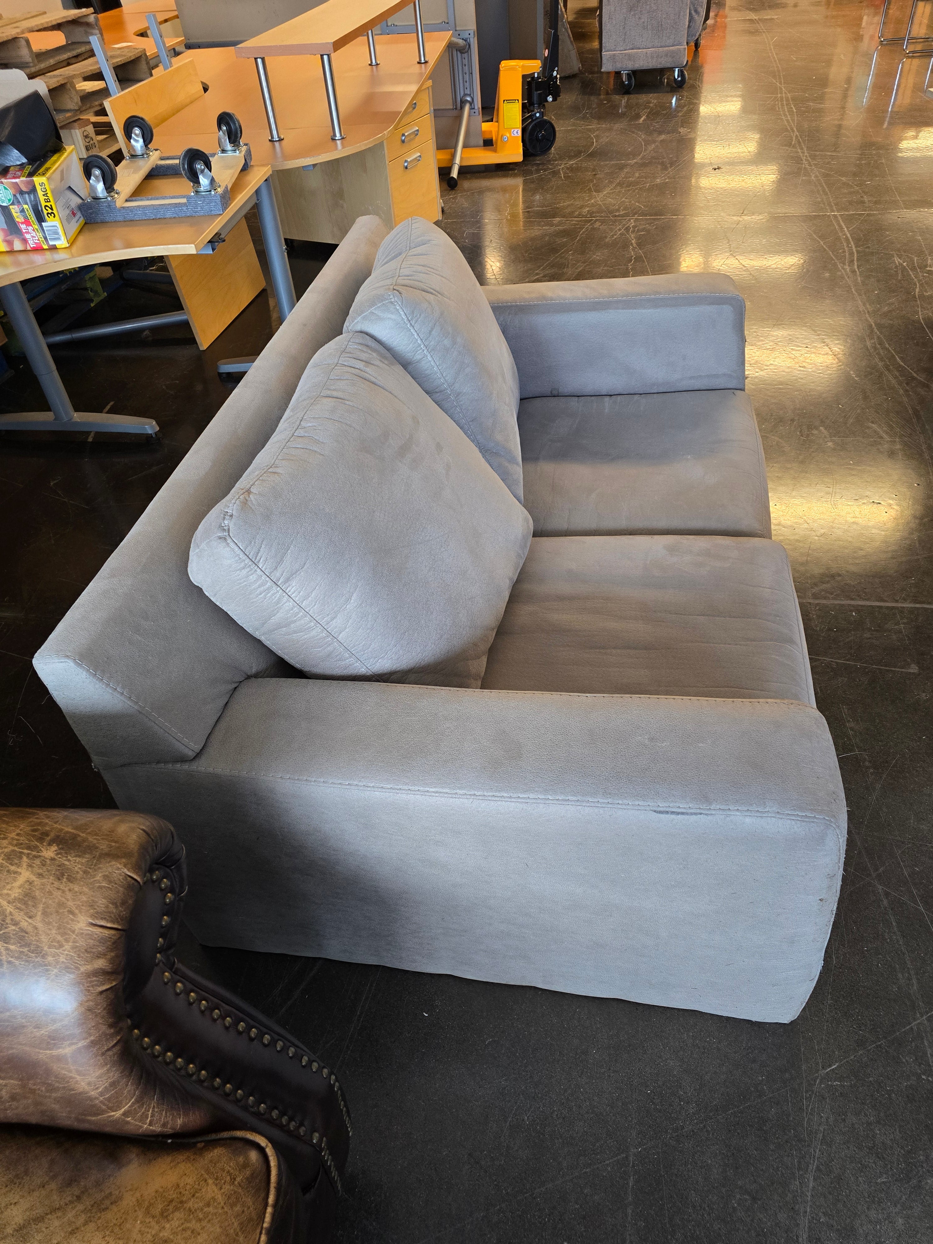 Grey Ashley Furniture Loveseat & Chair