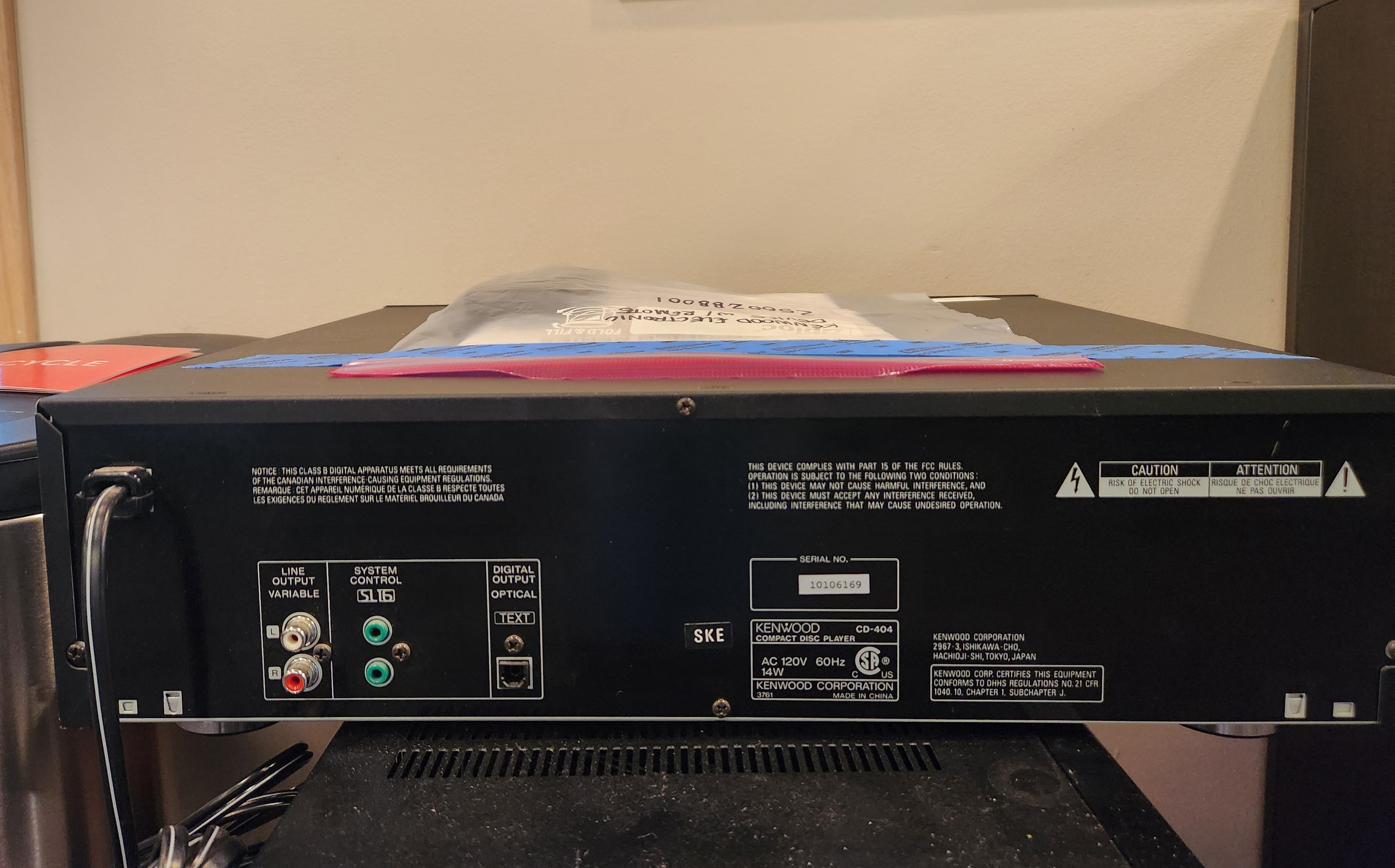Kenwood Electronic Device with Remote