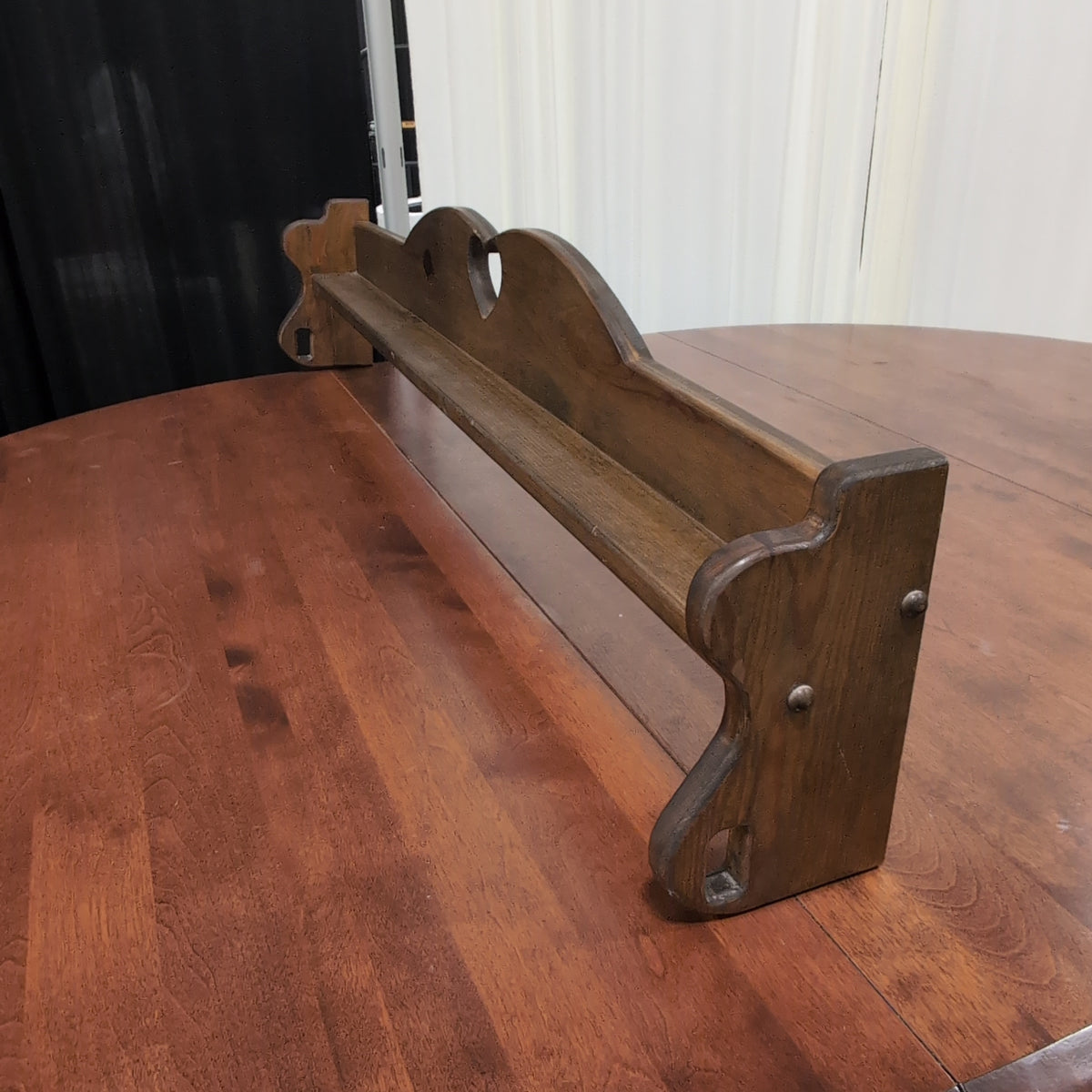 Natural Light Brown Wood Headboard with Heart Cutout