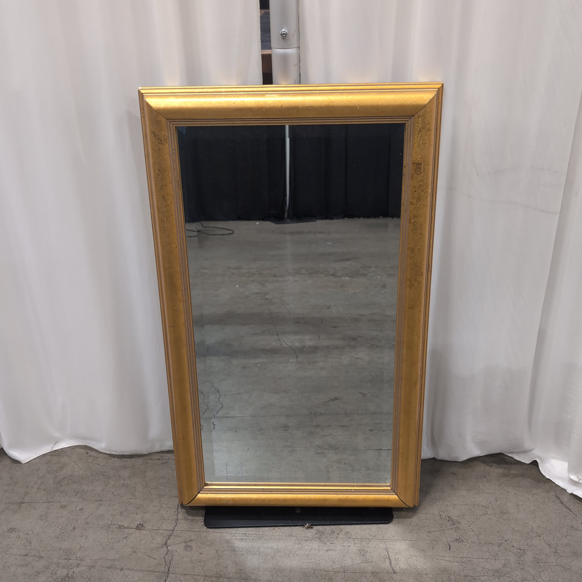 Ornate Gold Ribbed Wood Wall Mirror
