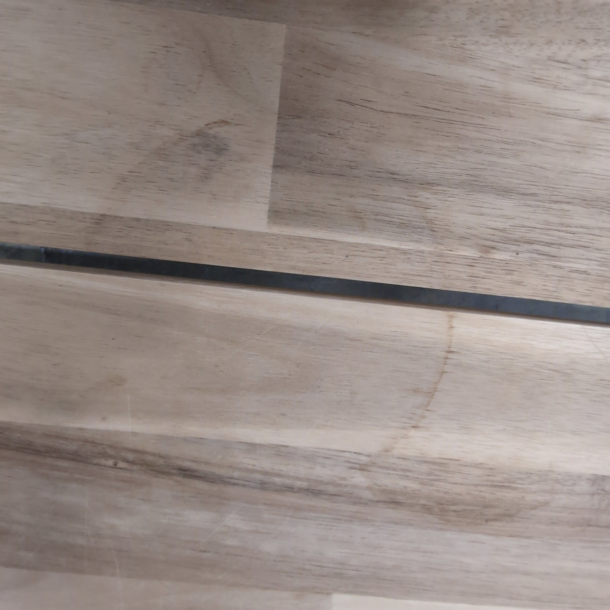 Light Wood Plank Top Bench